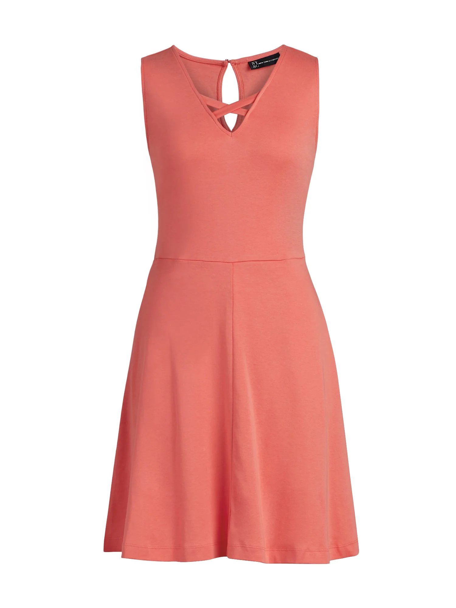 Lace-Up Cotton Fit and Flare Dress - Image 5
