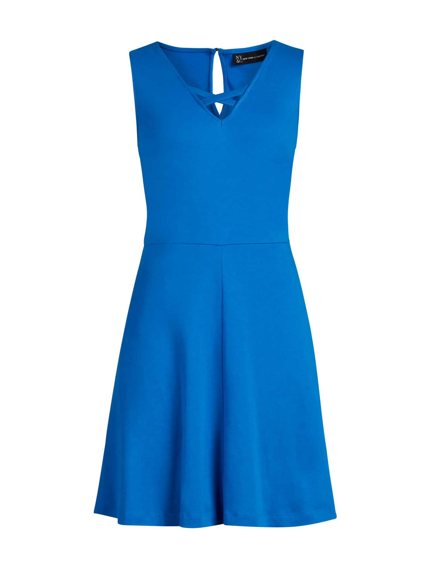 Lace-Up Cotton Fit and Flare Dress - Image 8