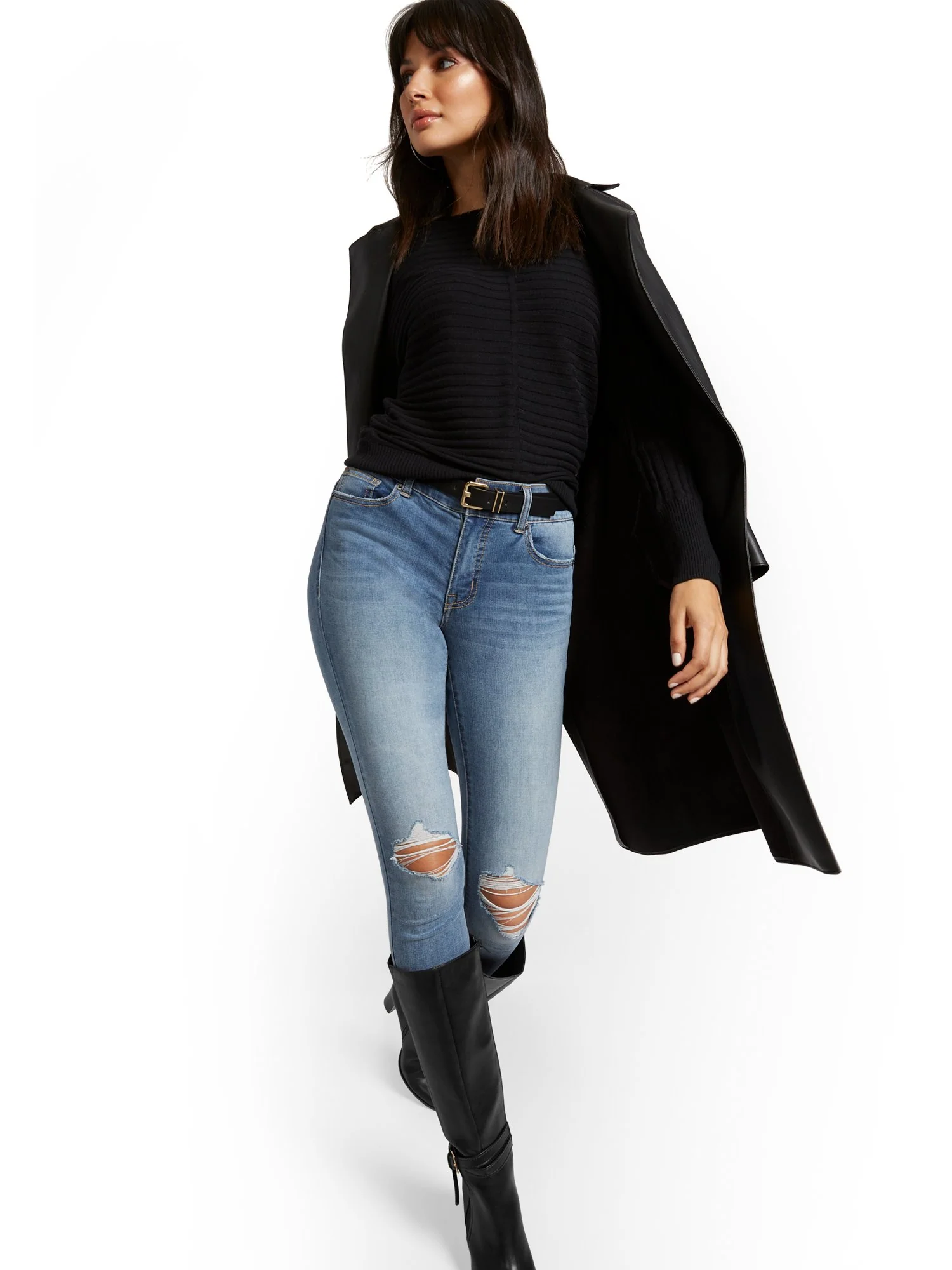 Lace-Up Cuff Dolman Sweater - Image 4