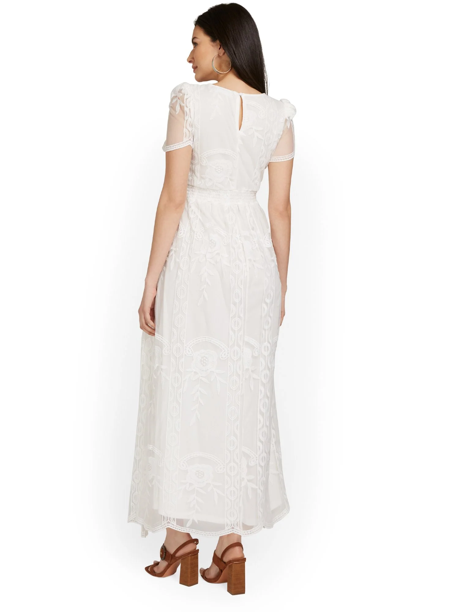 Lace V-Neck Maxi Dress - Image 3