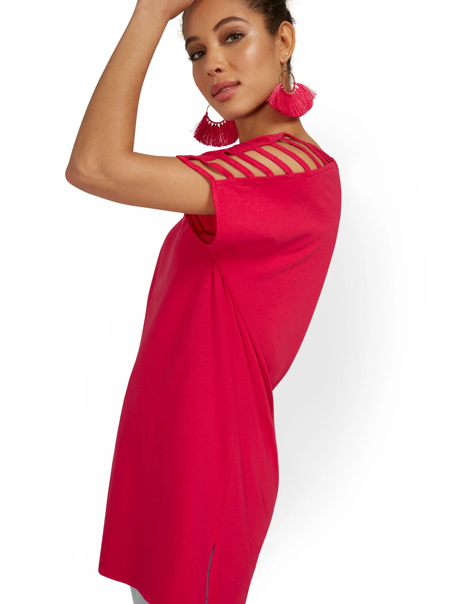 Ladder-Sleeve Perfect Tunic Top - Image 5