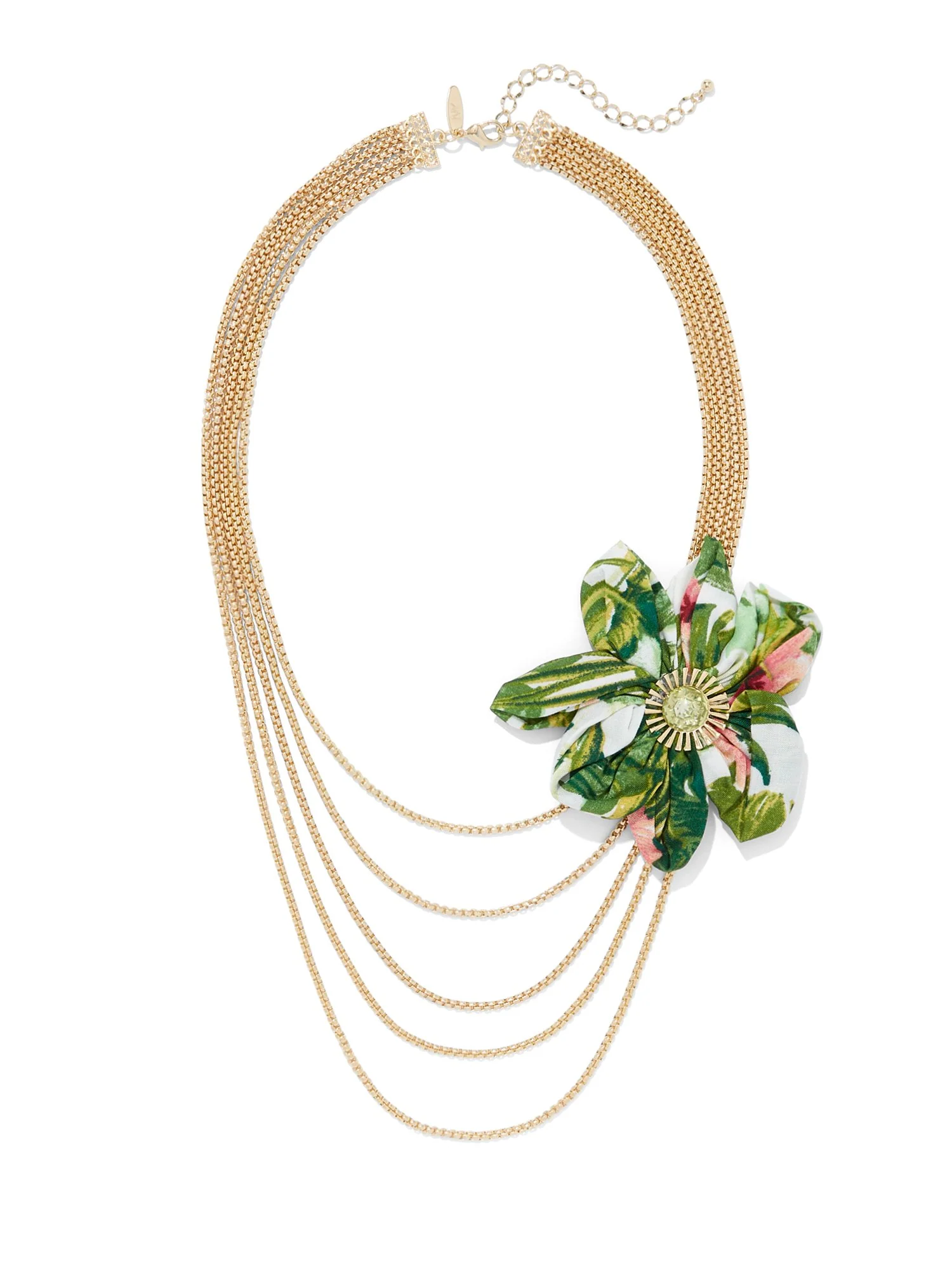 Layered Floral Statement Necklace
