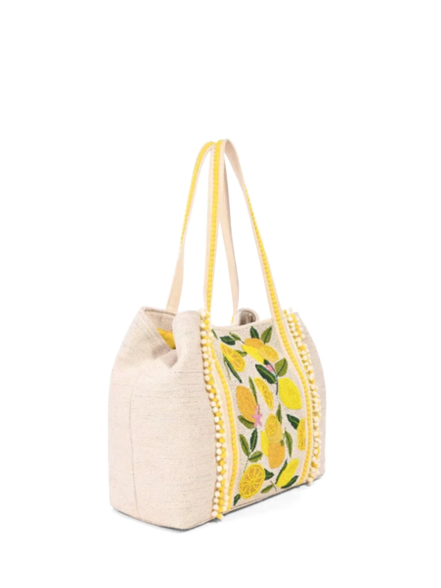 America & Beyond Lemon-Beaded Canvas Tote Bag - Brands We Love - Image 4