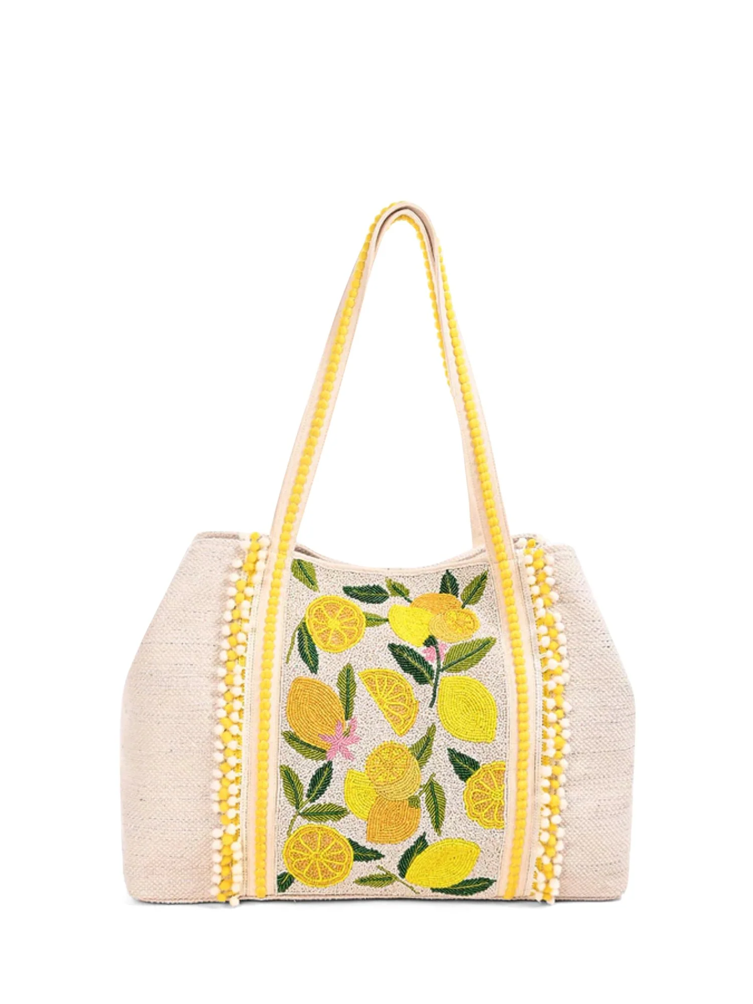 America & Beyond Lemon-Beaded Canvas Tote Bag - Brands We Love - Image 6
