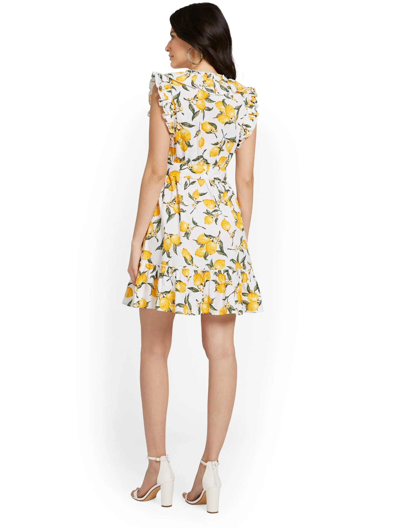 Lemon-Print Ruffle Dress - Image 3