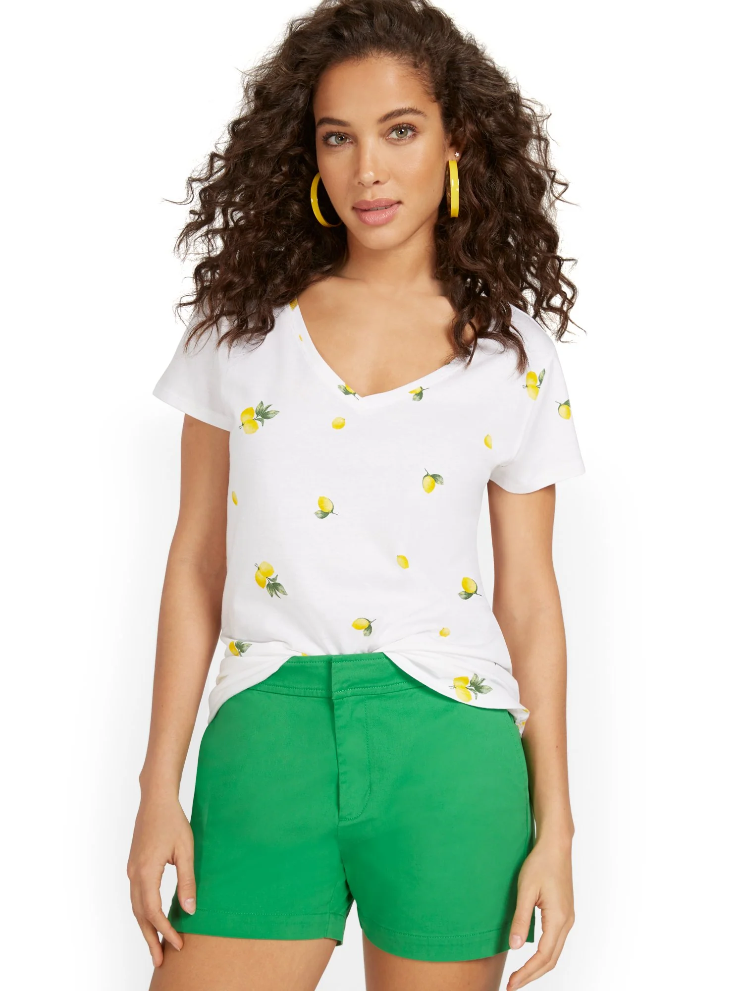 Lemon V-Neck Perfect Tee