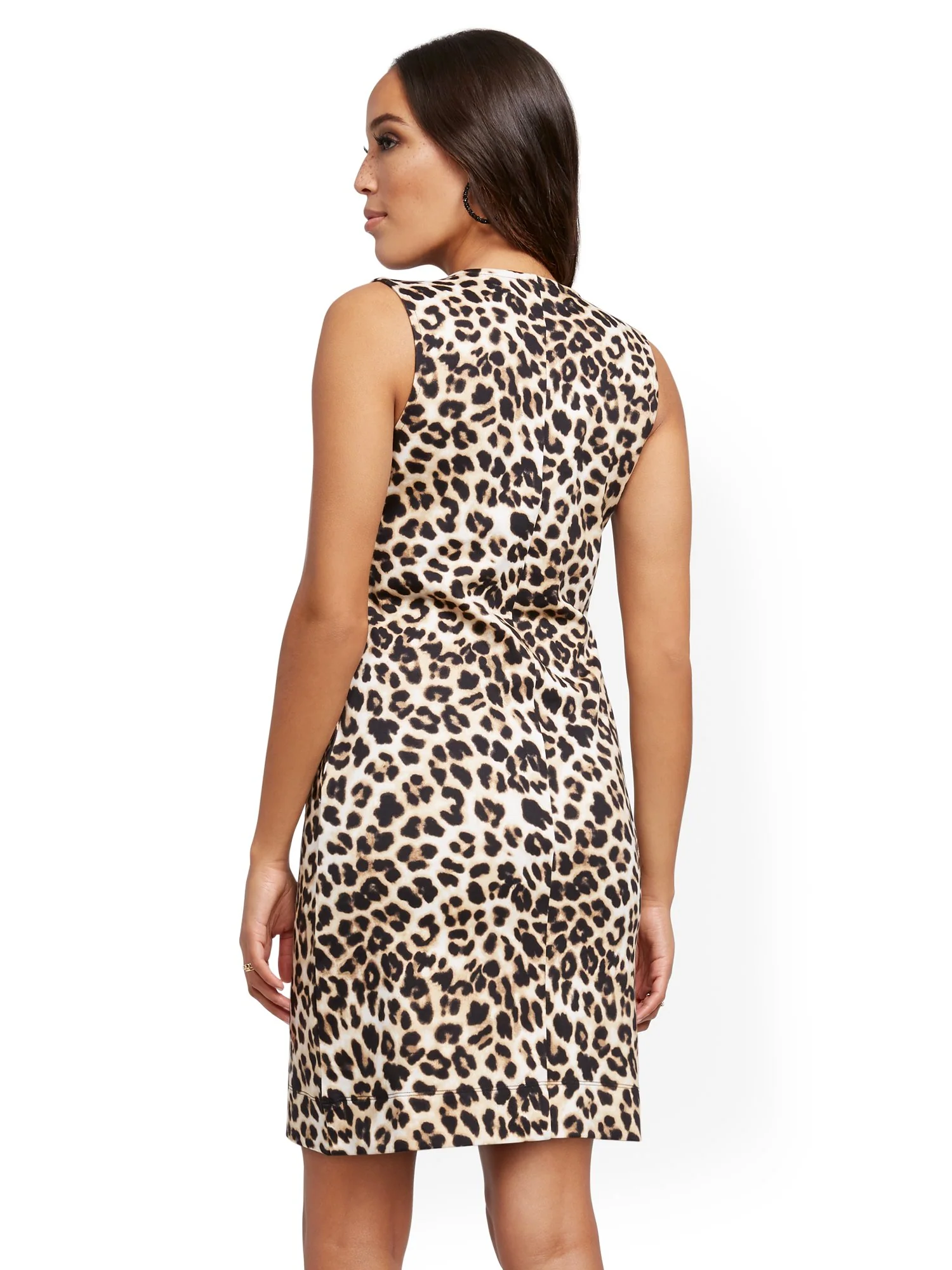 Leopard-Print Cotton Shift Dress - Image 3
