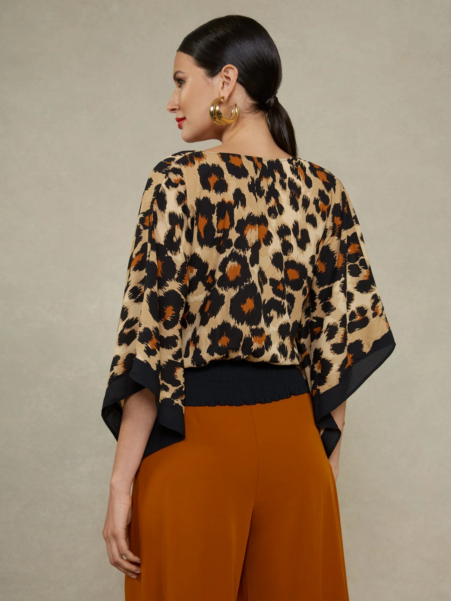 Leopard-Print Dolman Blouse - Image 3