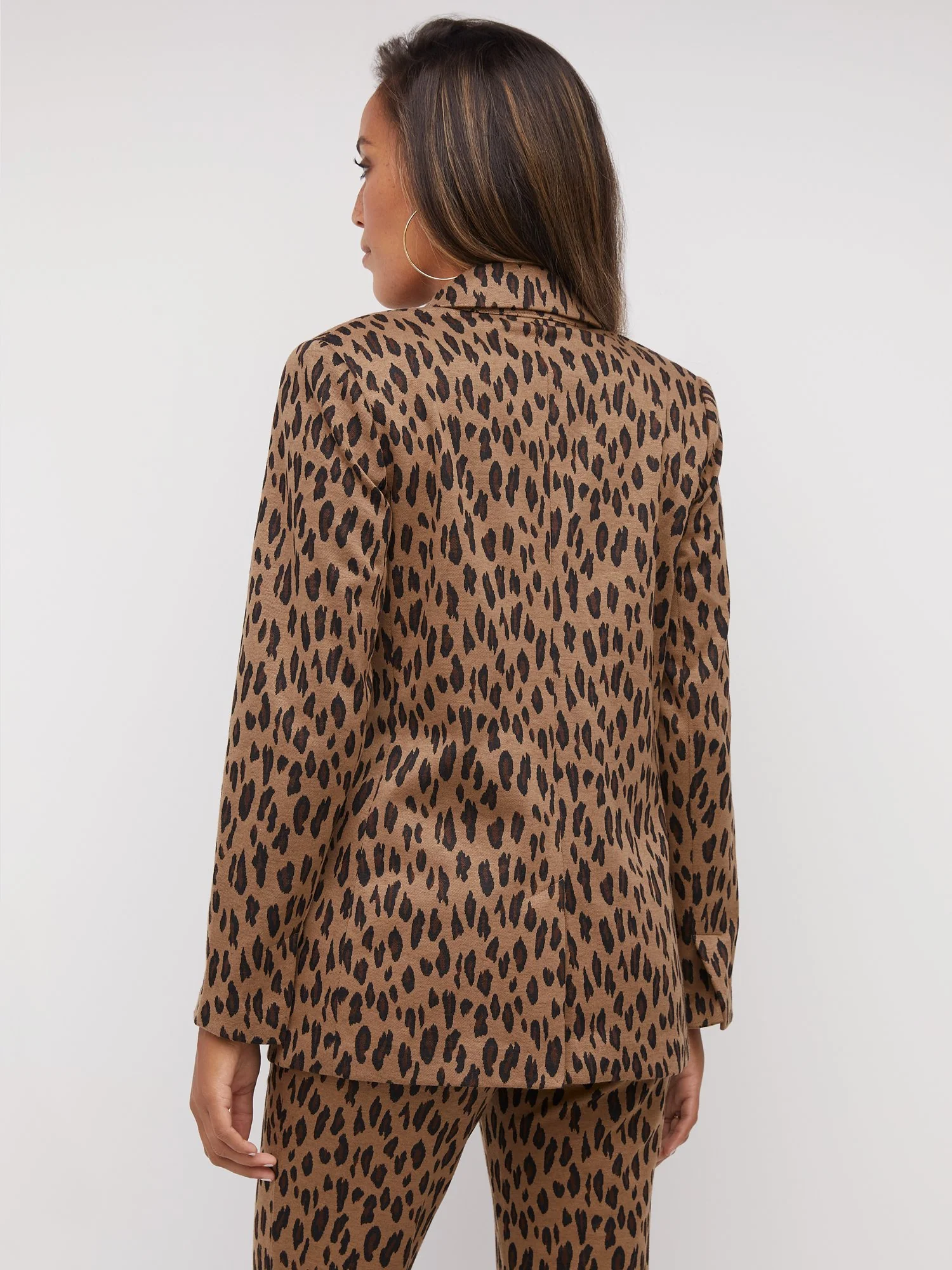 Leopard-Print Double-Breasted Ponte Blazer - Superflex - Image 2