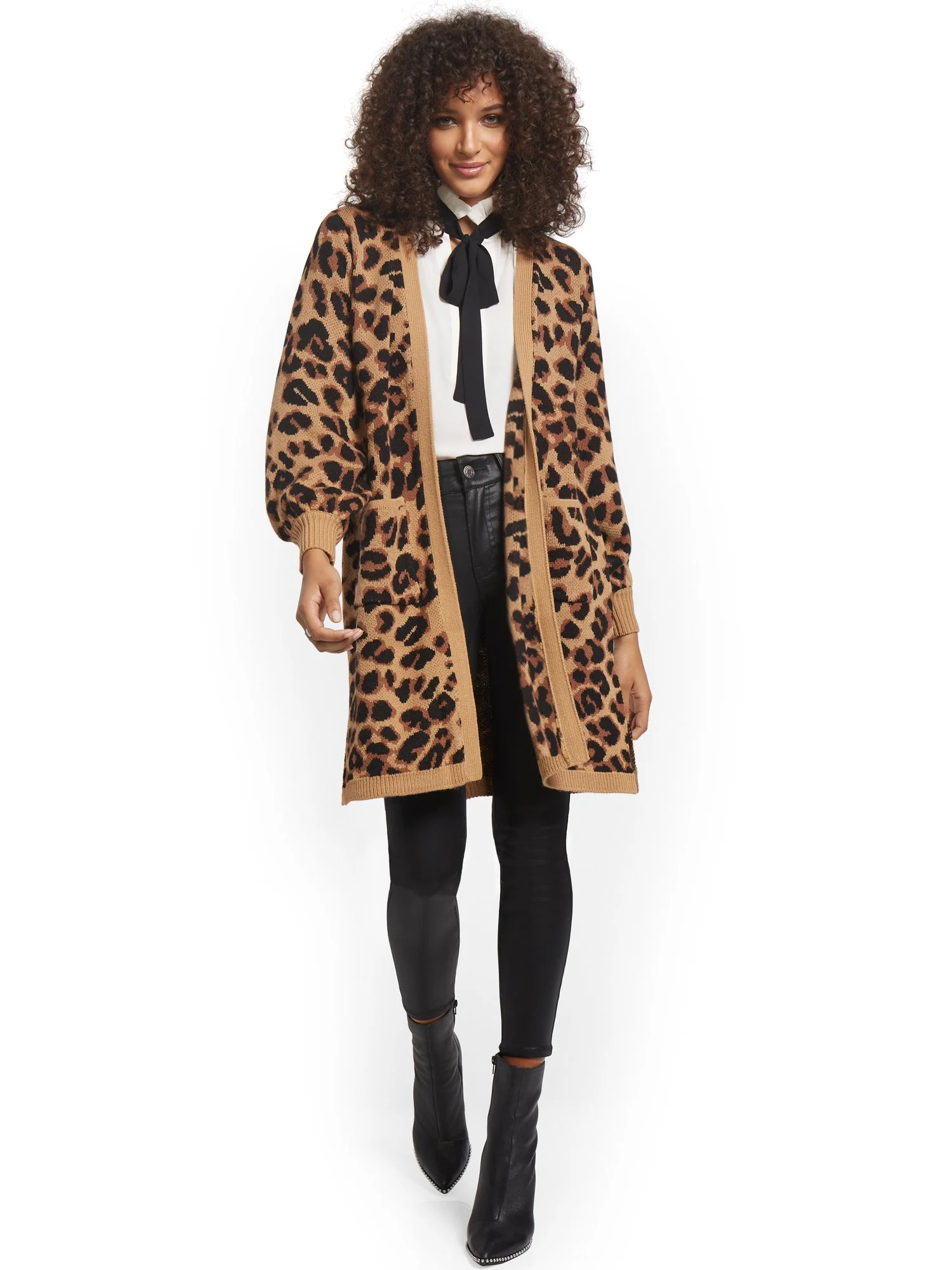 Leopard-Print Duster Cardigan - Image 2