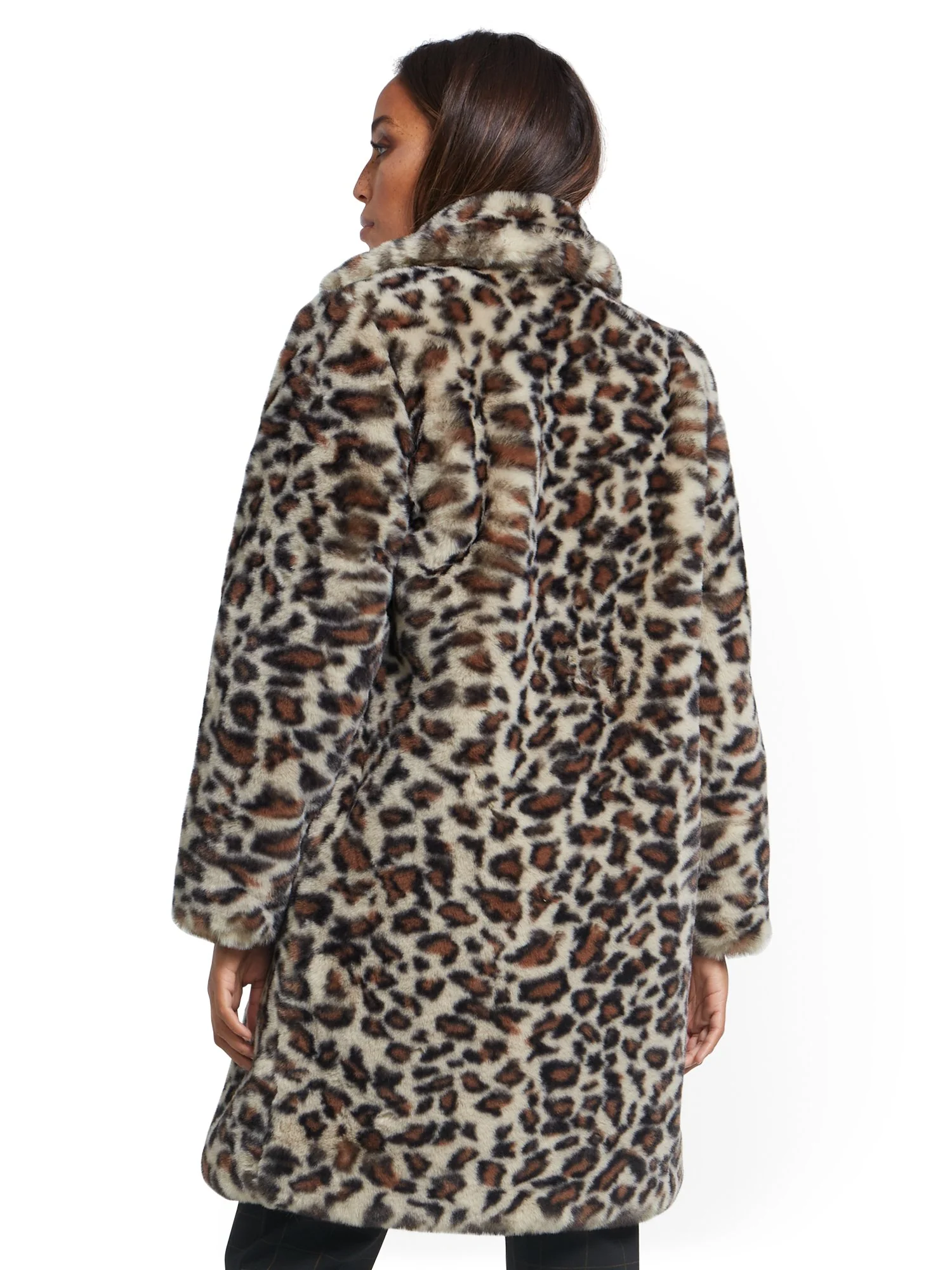 Leopard-Print Faux-Fur Coat - Image 2