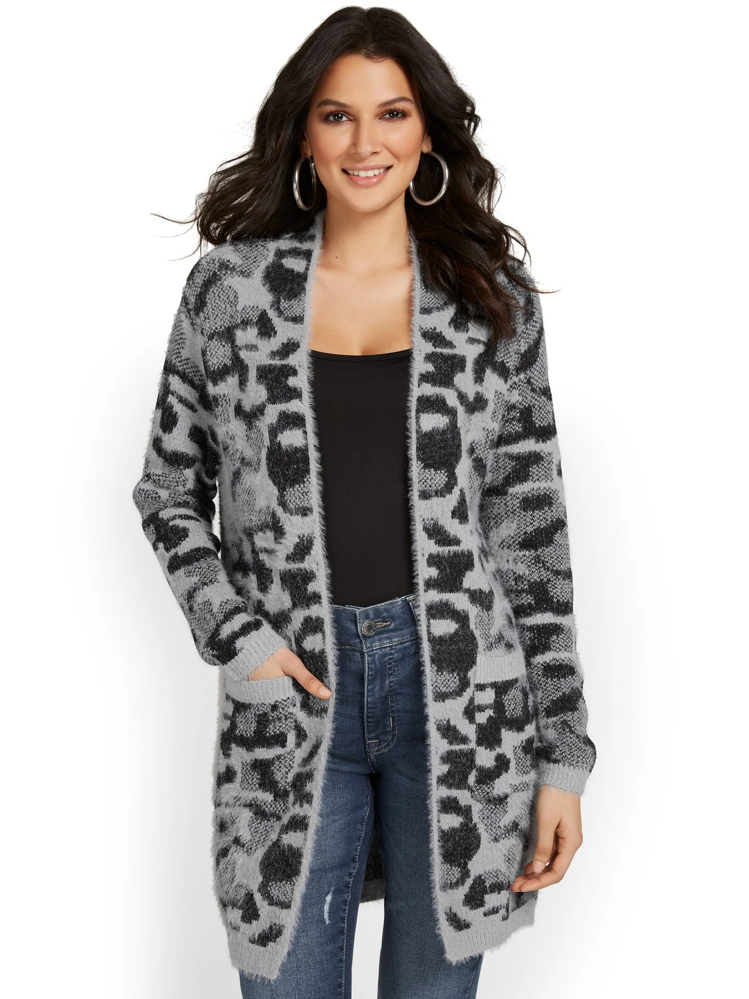 Fate Inc Leopard-Print Fuzzy-Knit Cardigan - Brands We Love - Image 6