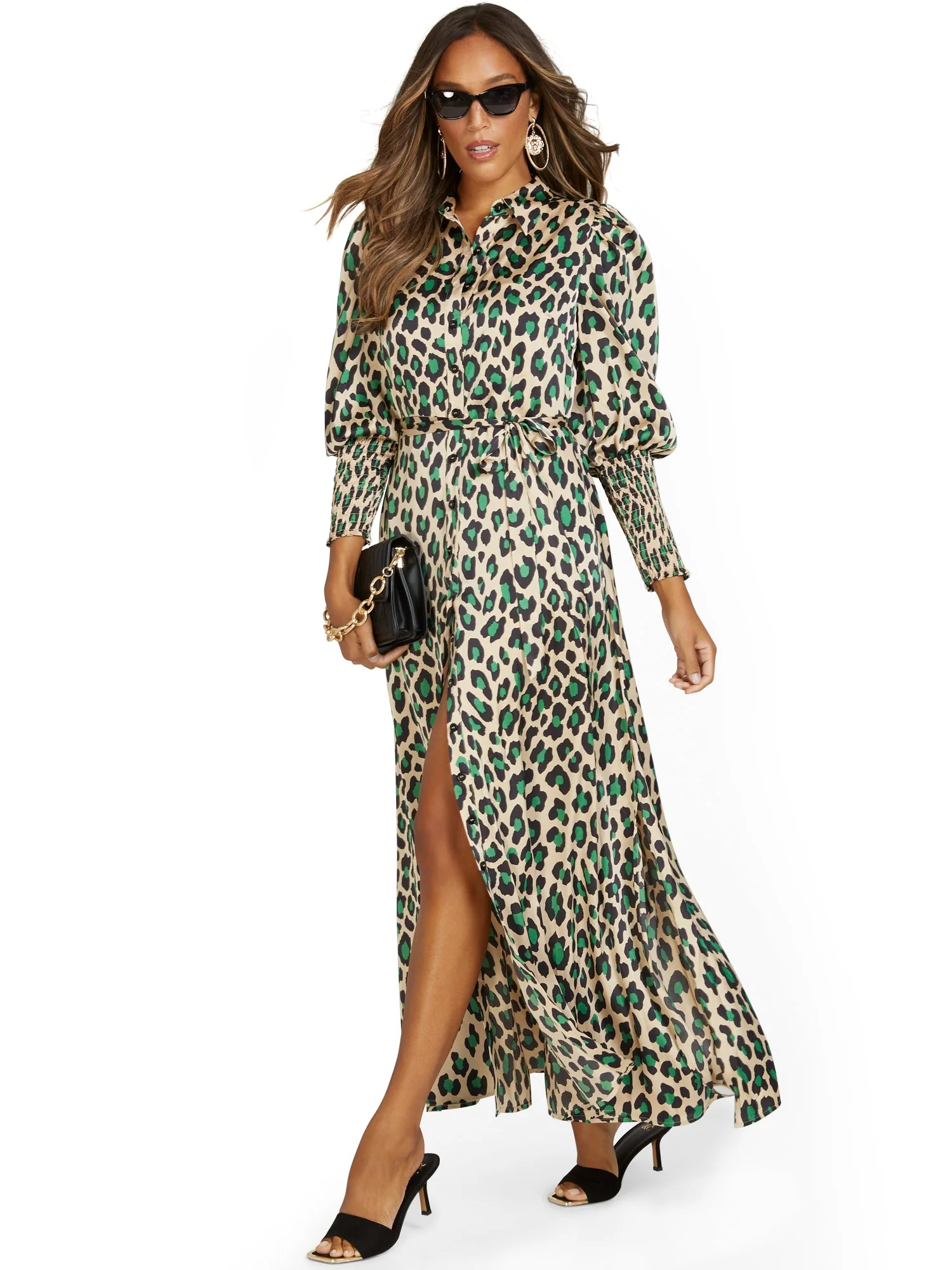 Leopard-Print Maxi Dress