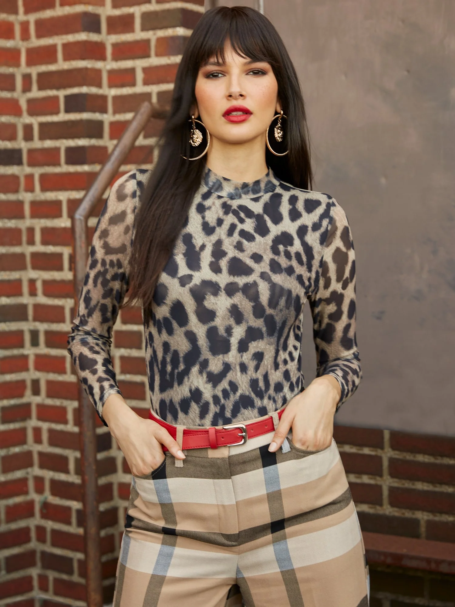Leopard-Print Mesh Bodysuit - Image 2