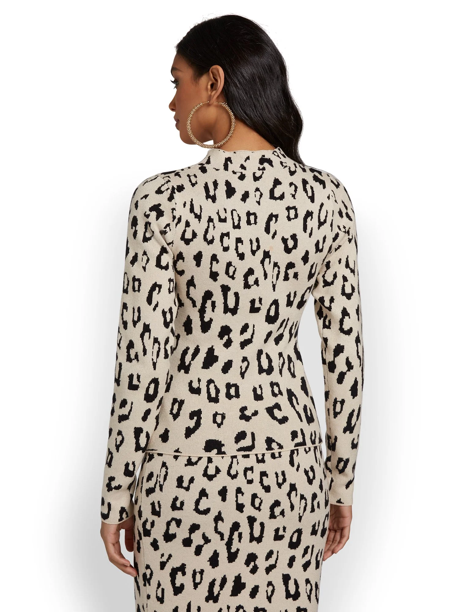 Allie Rose Leopard-Print Mock-Neck Top - Brands We Love - Image 3