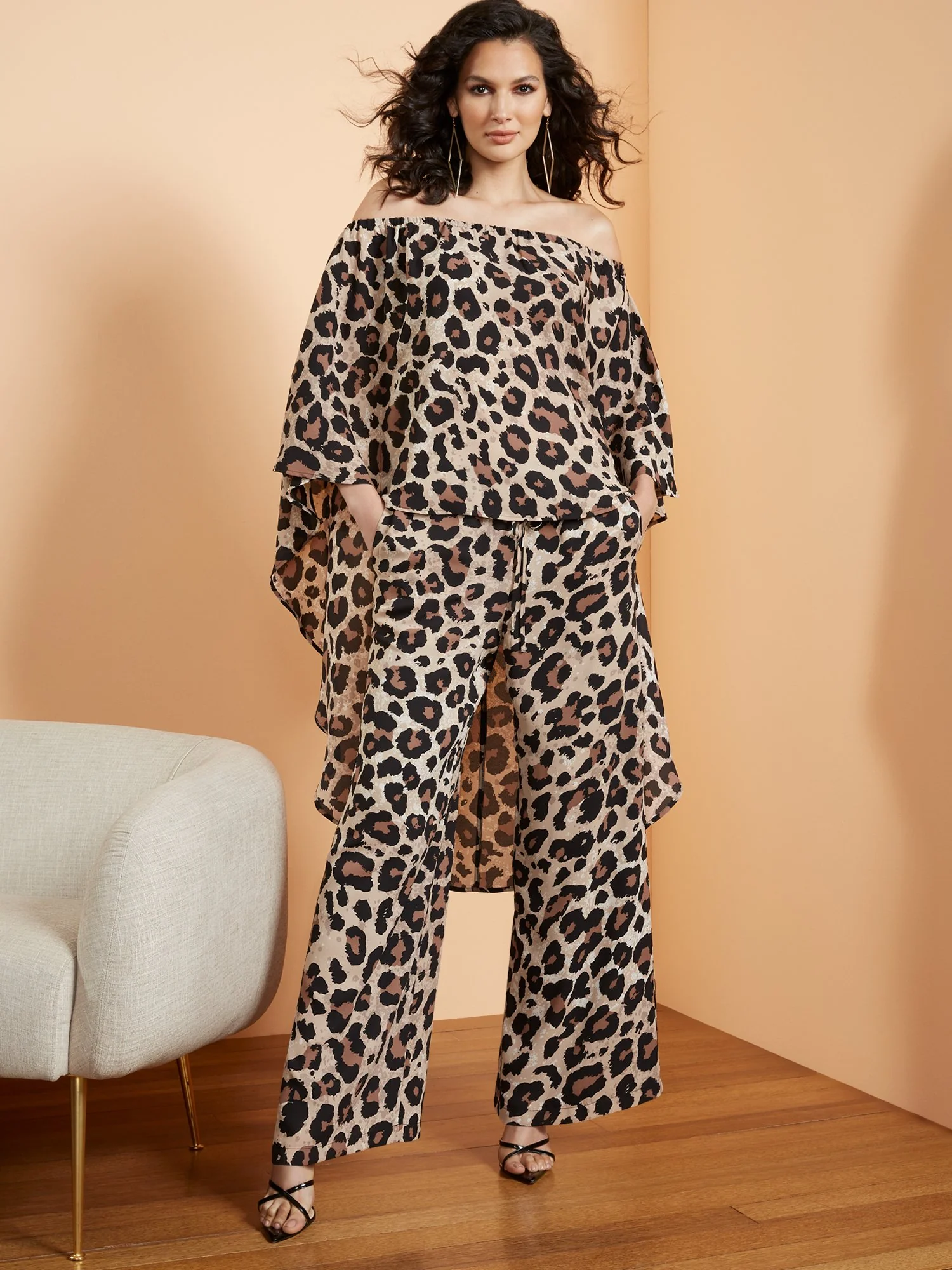 Leopard-Print Off-The-Shoulder Top - Image 4