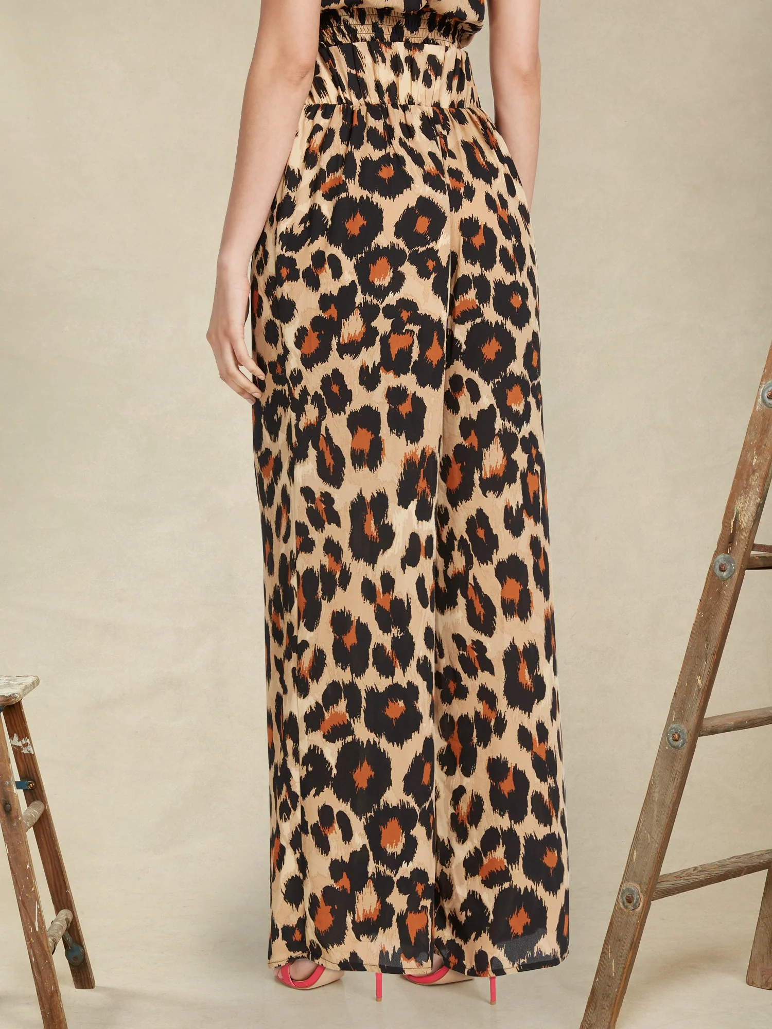 Leopard-Print Palazzo Pant - Image 3