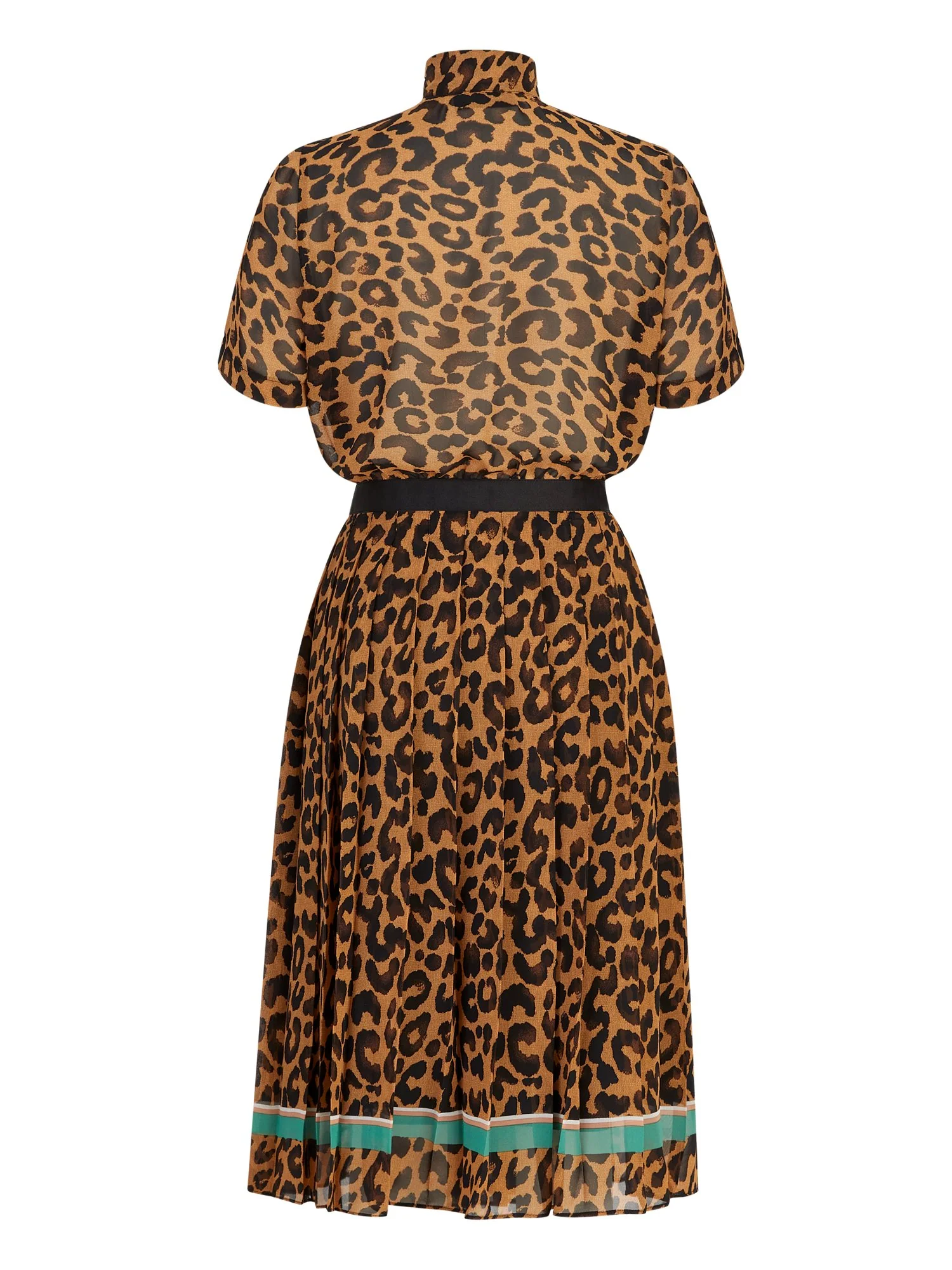 Leopard-Print Pleated Bow-Front Dress - The NY&C Legacy Collection - Image 3