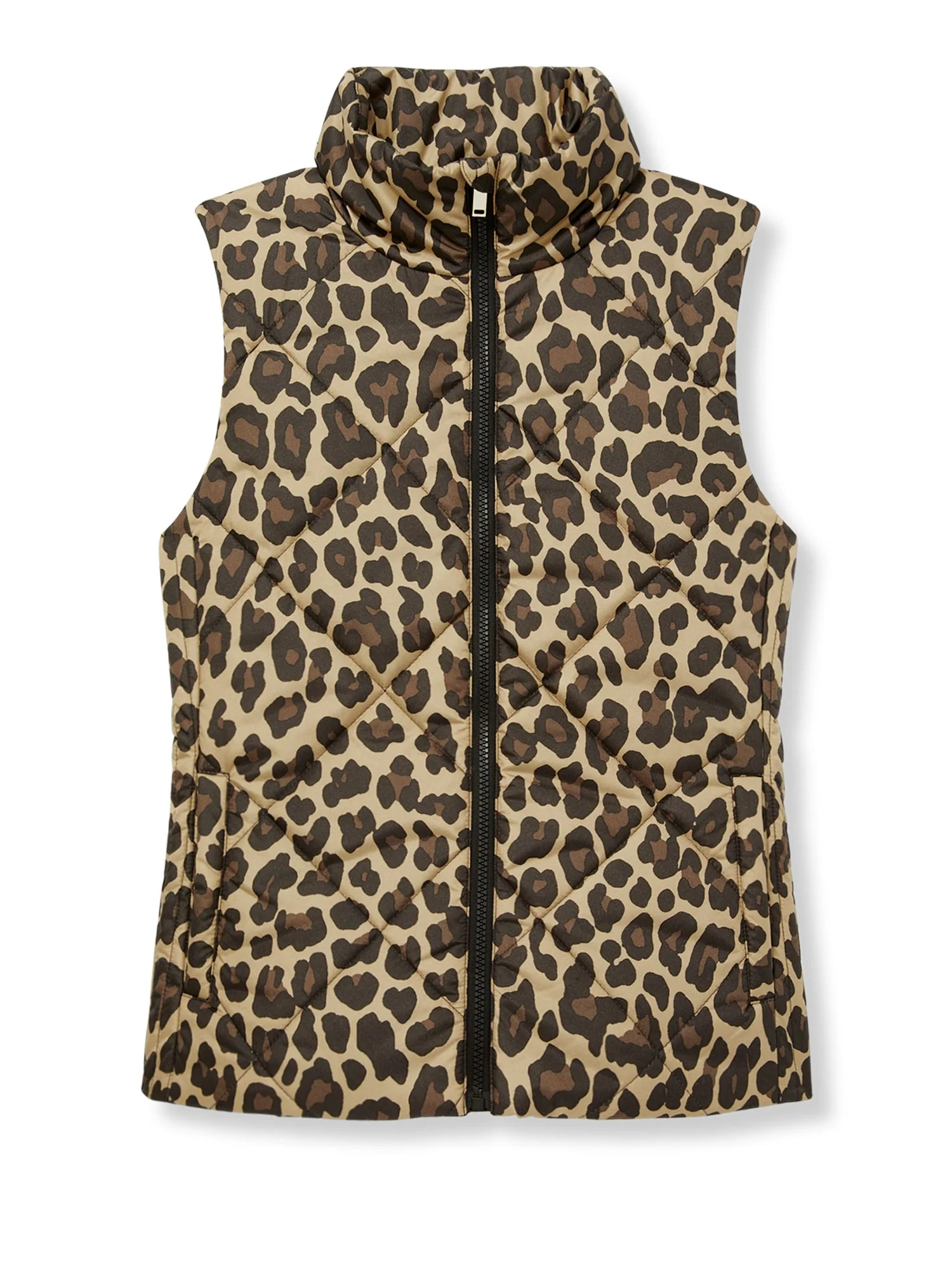 Leopard-Print Puffer Vest