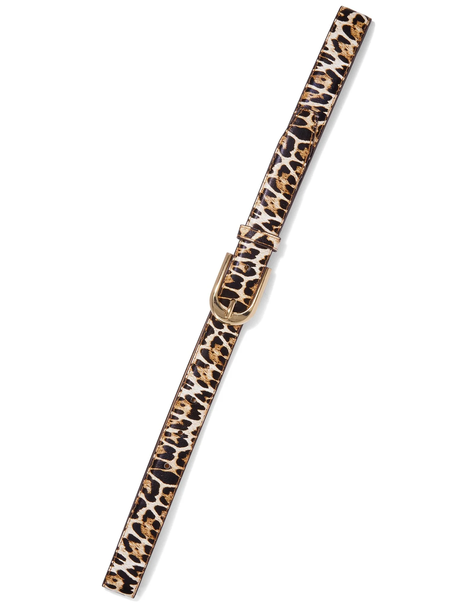 Leopard-Print Skinny Belt - Image 2