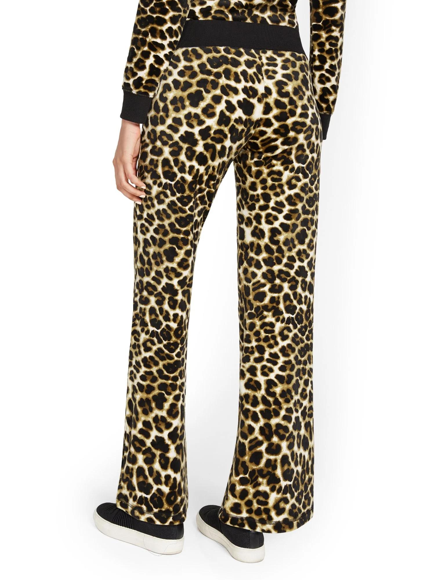 Leopard-Print Velour Straight-Leg Pant - Dreamy Velour Collection - Image 3