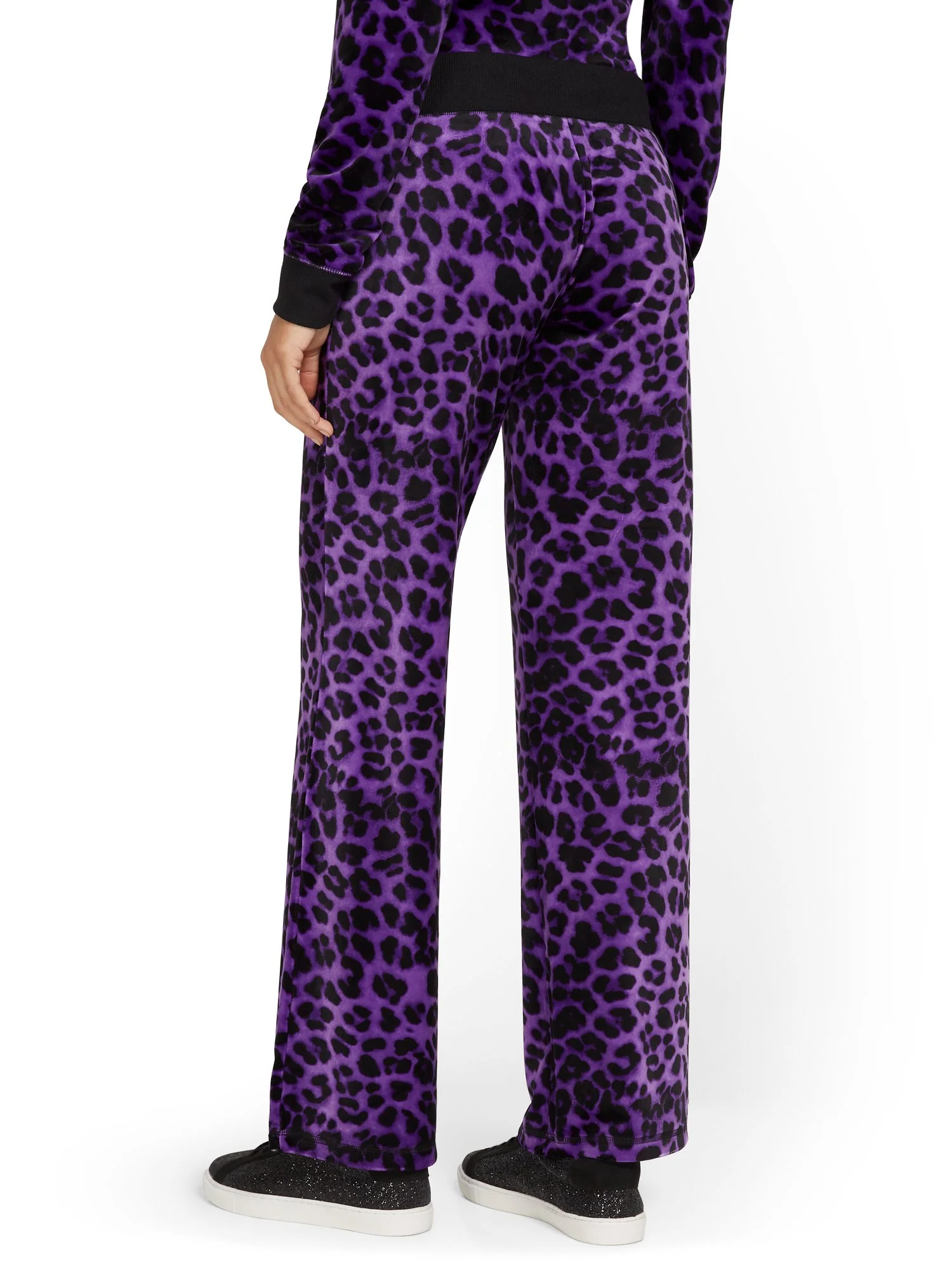 Leopard-Print Velour Straight-Leg Pant - Dreamy Velour Collection - Image 8
