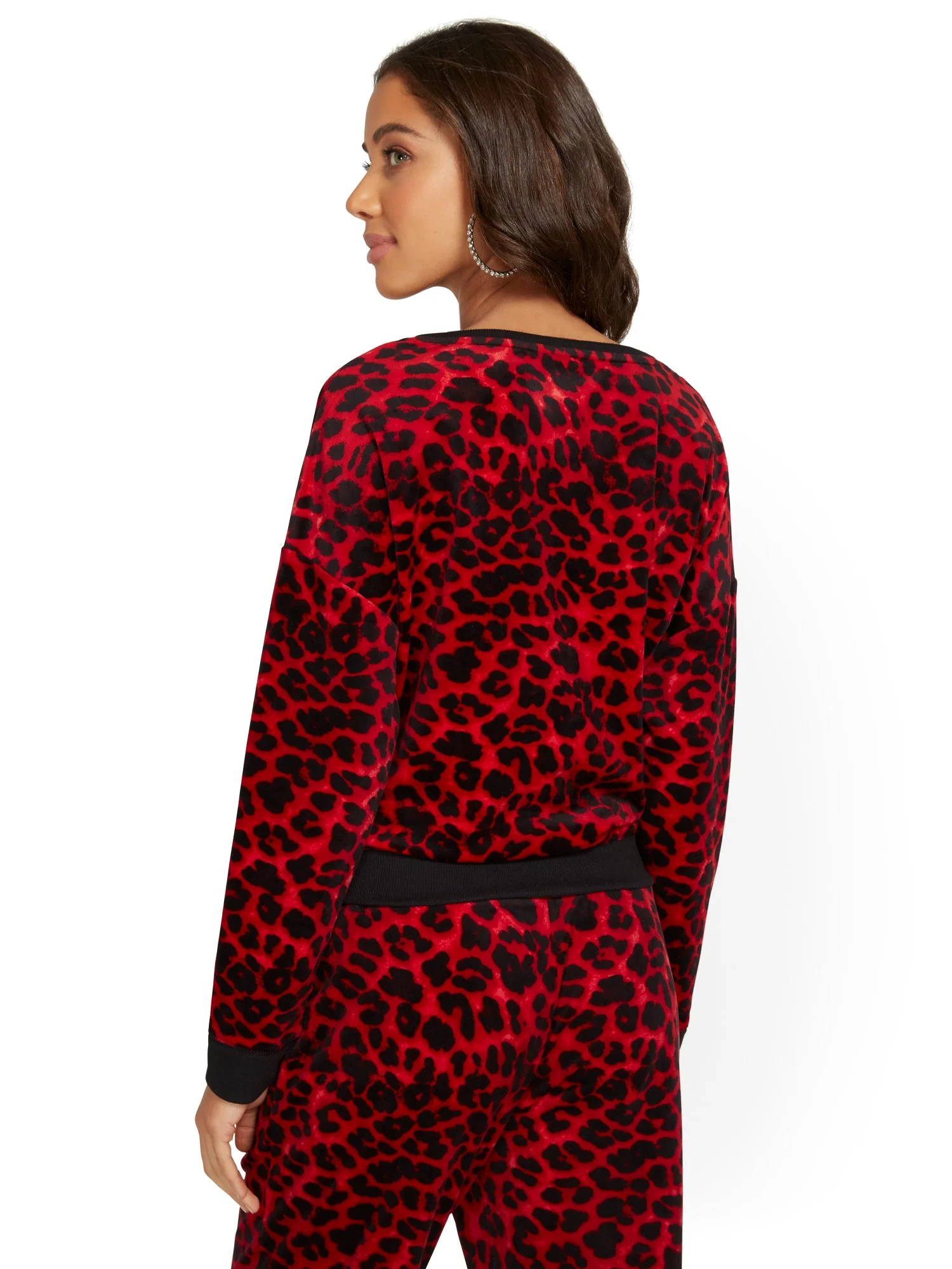 Leopard-Print Velour Sweatshirt - Dreamy Velour Collection - Image 6