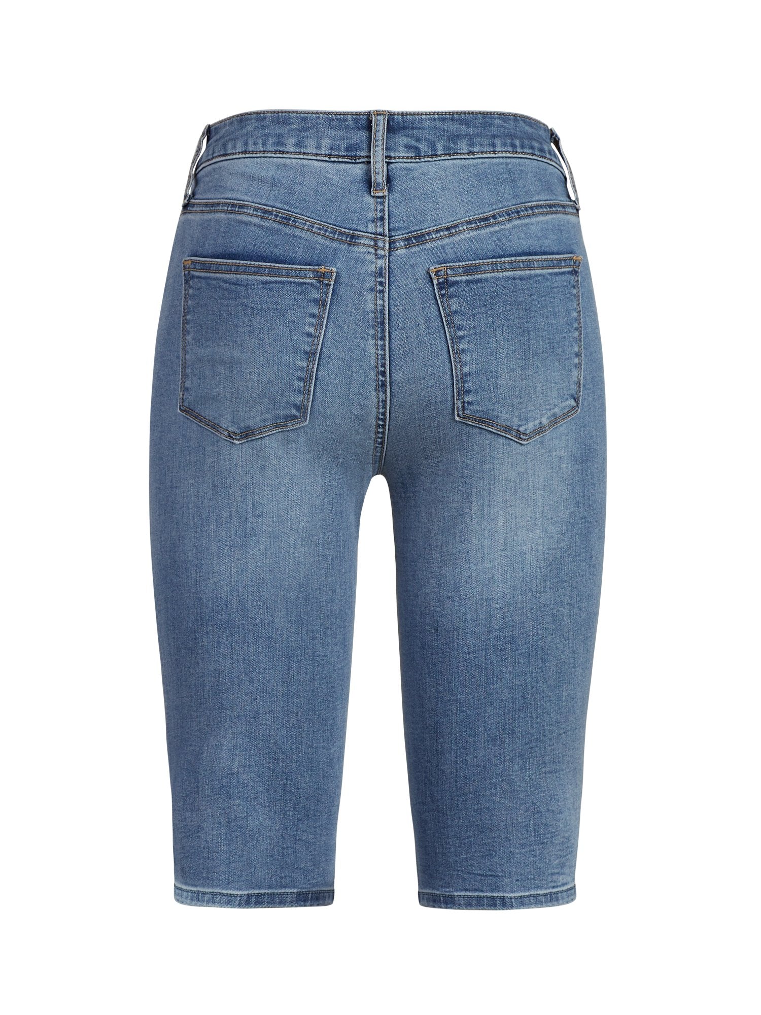 Lexi Mid-Rise Super-Skinny 13-Inch Bermuda Short - Utopia Blue - Image 3