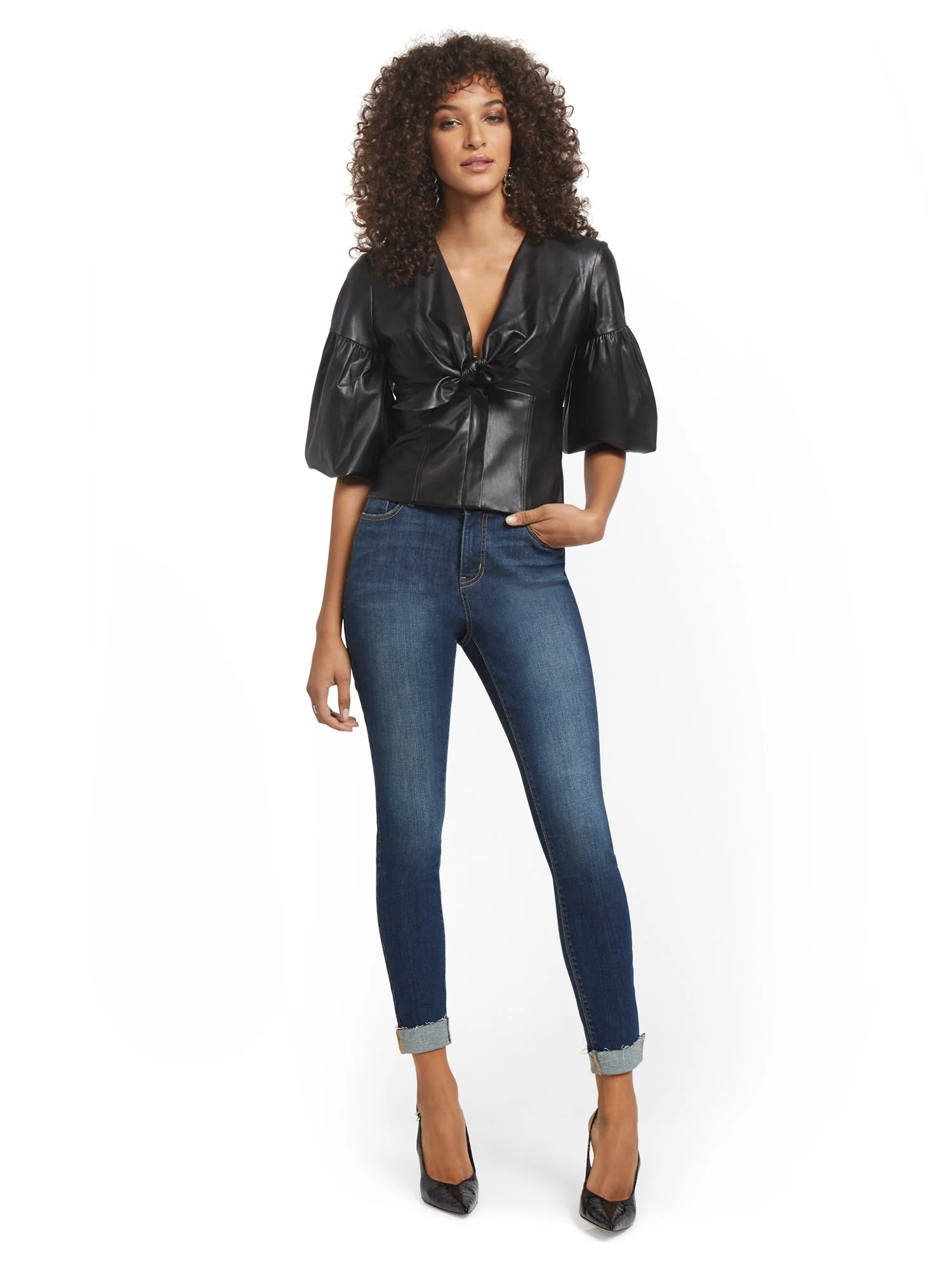 Lexi Mid-Rise Super-Skinny Jeans - Foxy Blue - Image 4