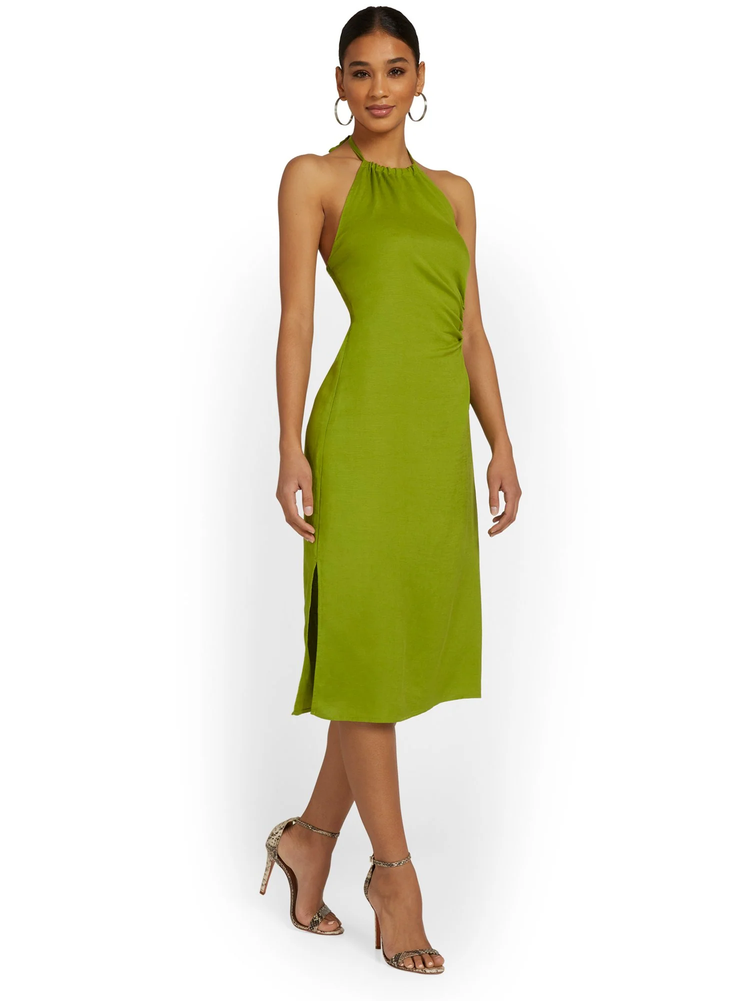 Crescent Linen-Blend Cut-Out Dress - Brands We Love - Image 8