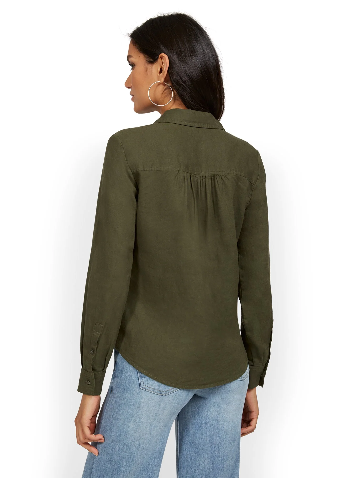 Linen-Blend Double-Pocket Shirt - Image 12