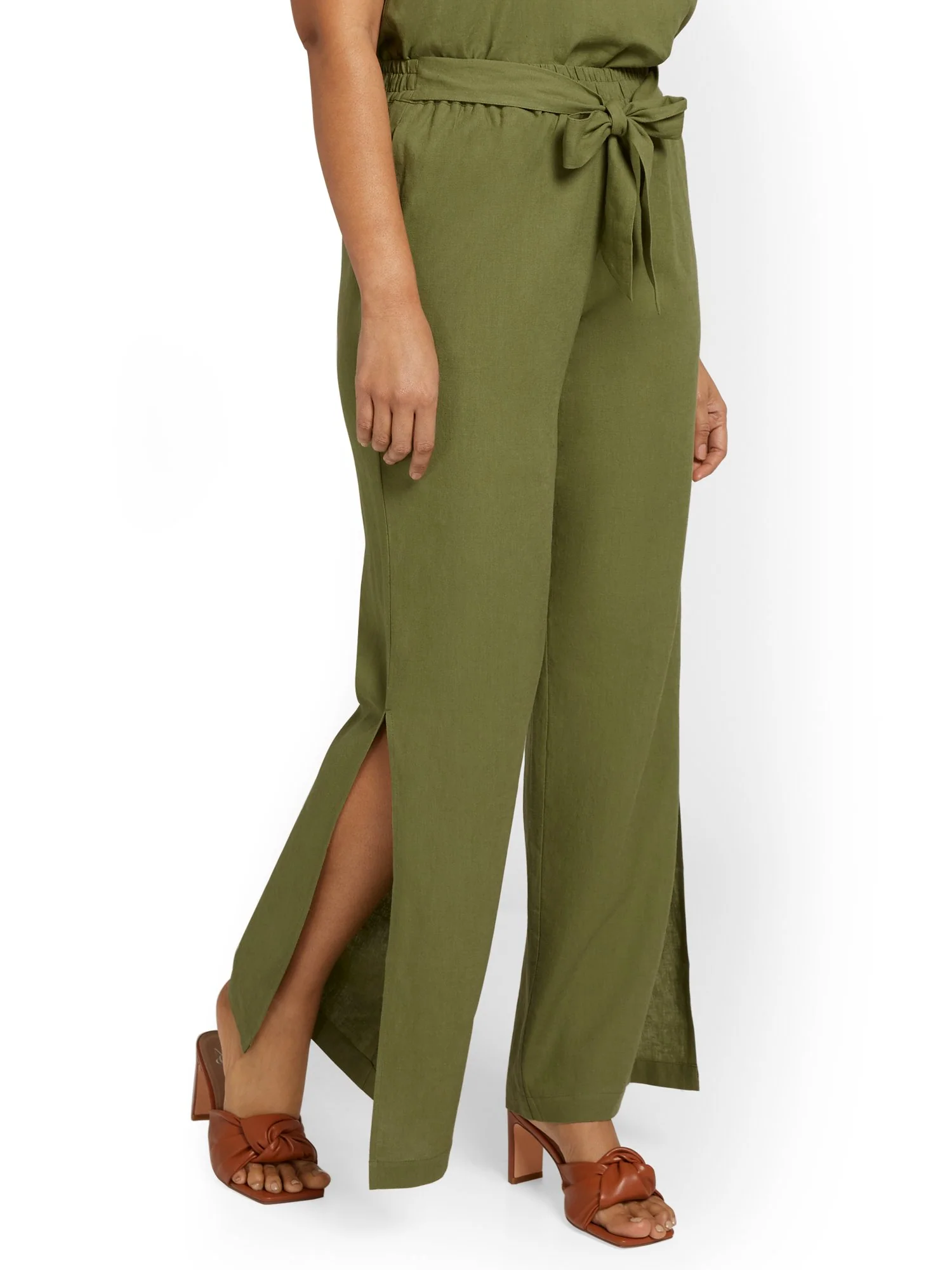 Linen-Blend High-Waisted Wide-Leg Pant - Image 5