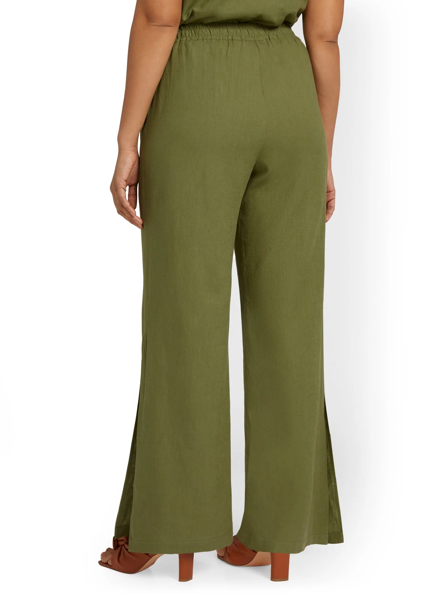 Linen-Blend High-Waisted Wide-Leg Pant - Image 7