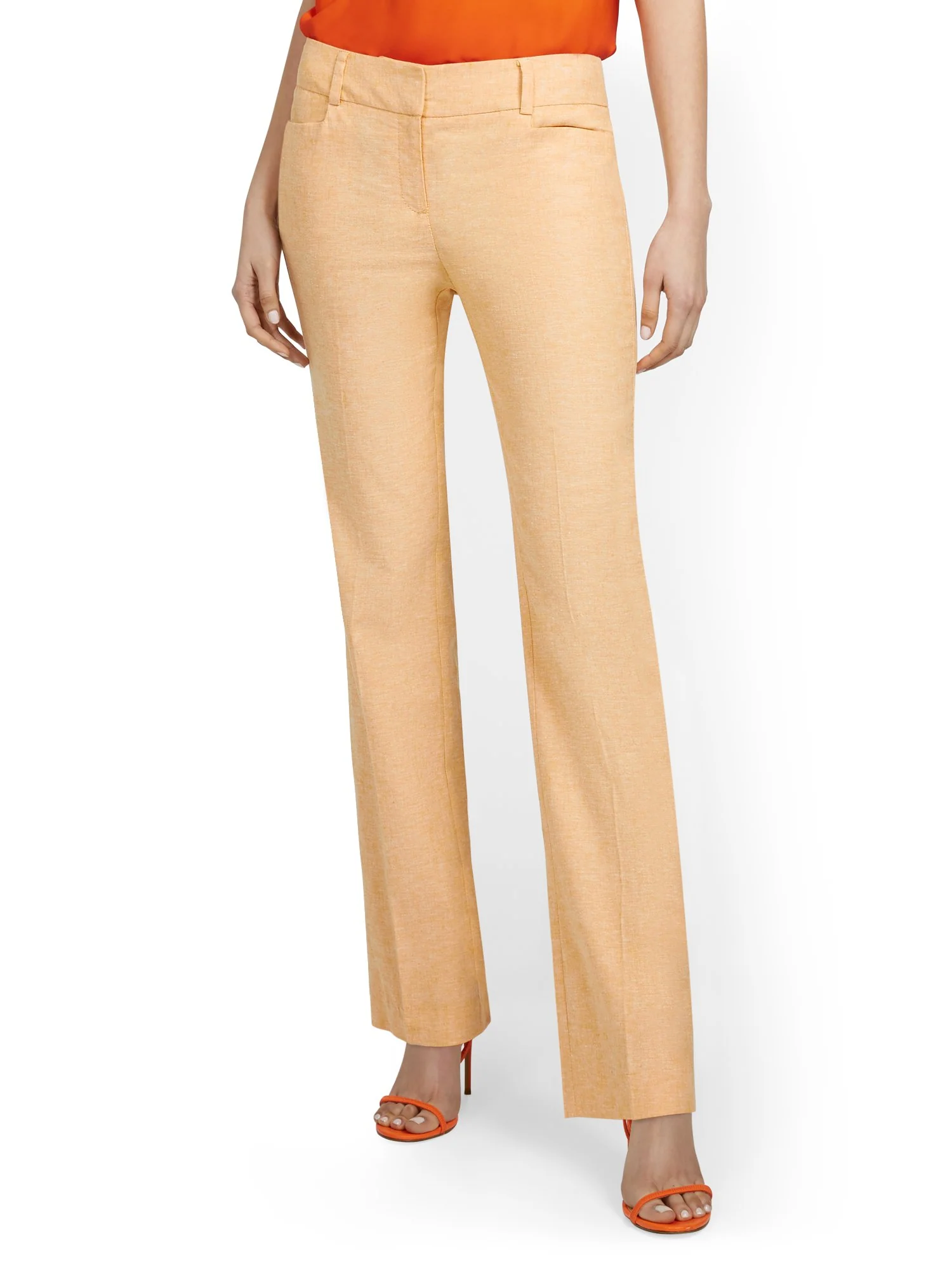 Linen-Blend Mid-Rise Straight-Leg Pant - Image 7