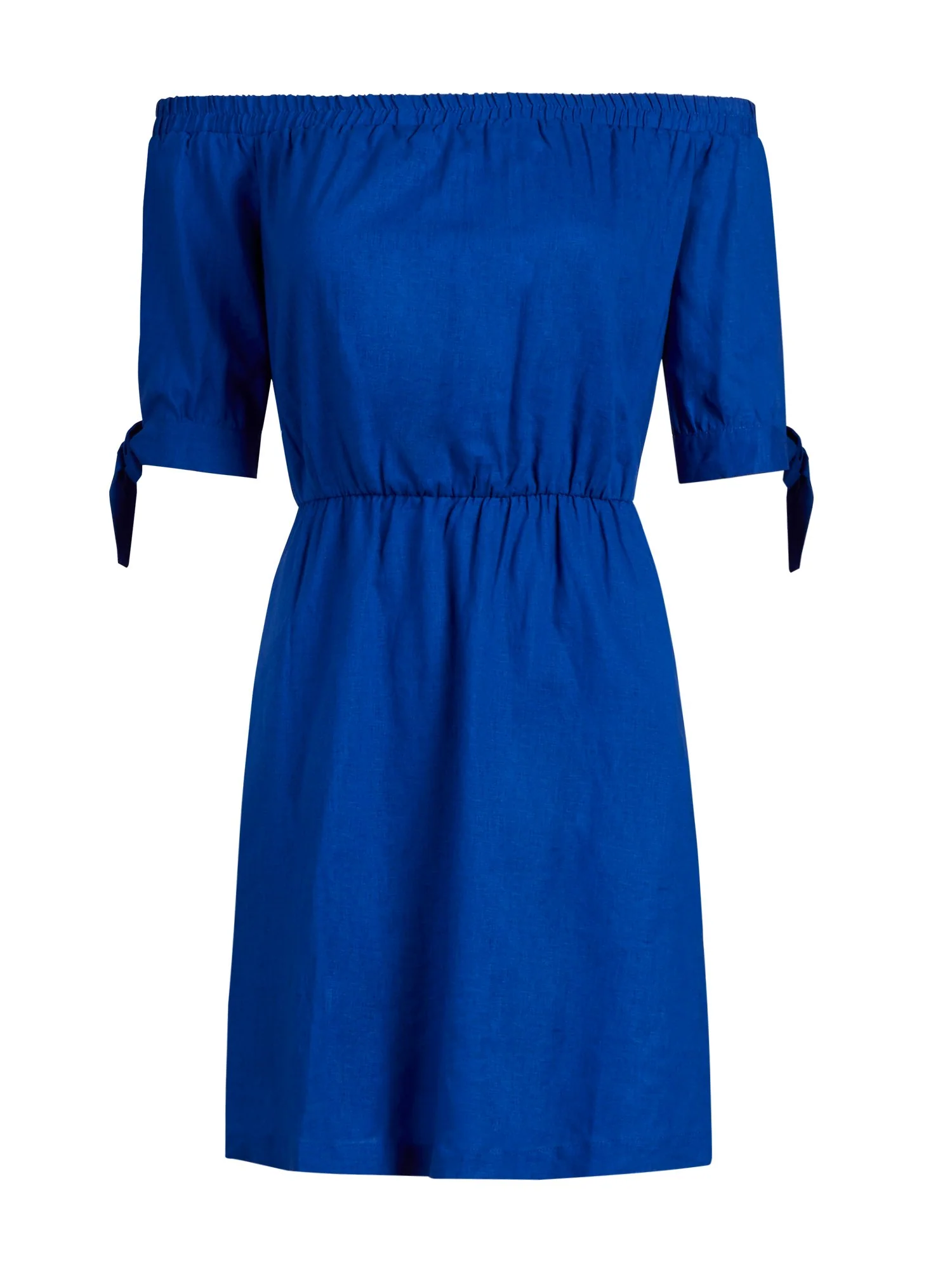 Linen-Blend Off-The-Shoulder Shift Dress - Image 11
