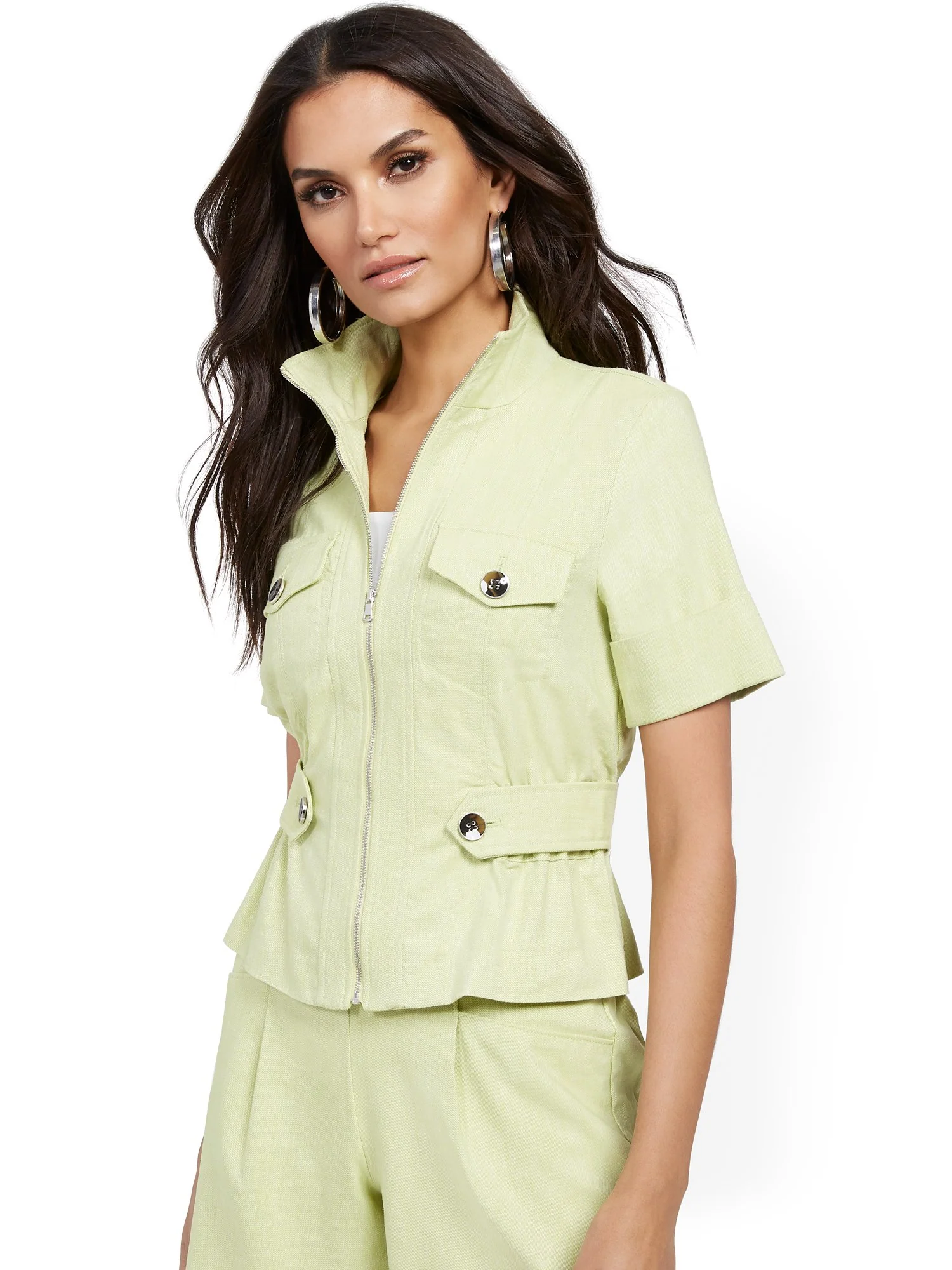 Linen-Blend Safari Jacket - Image 6