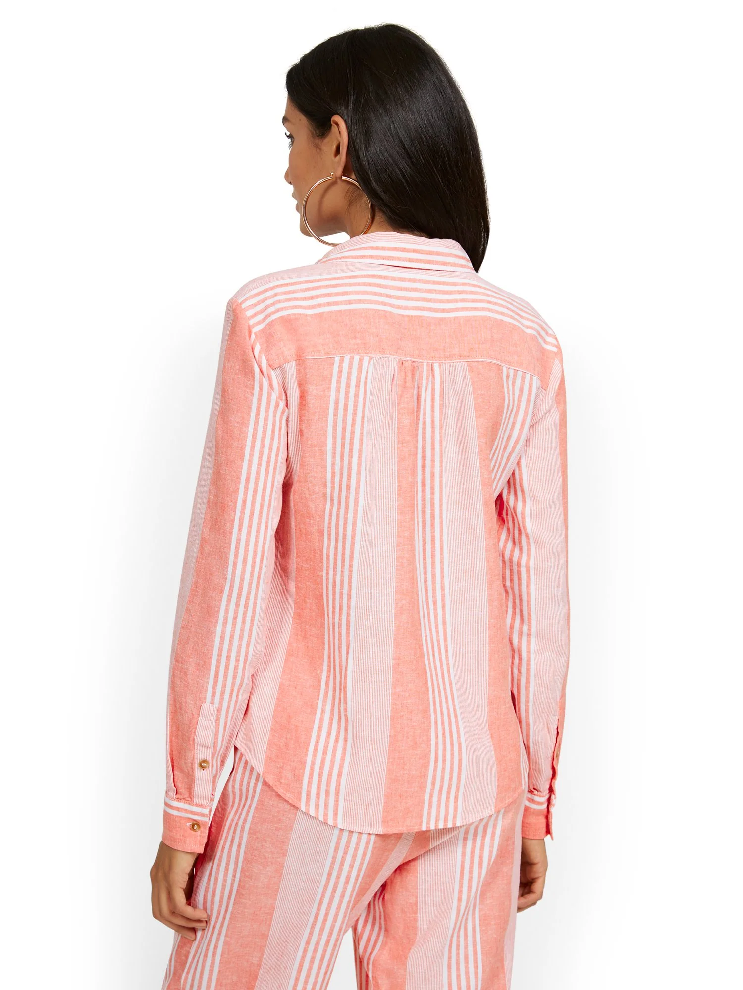 Linen-Blend Striped Shirt - Image 3
