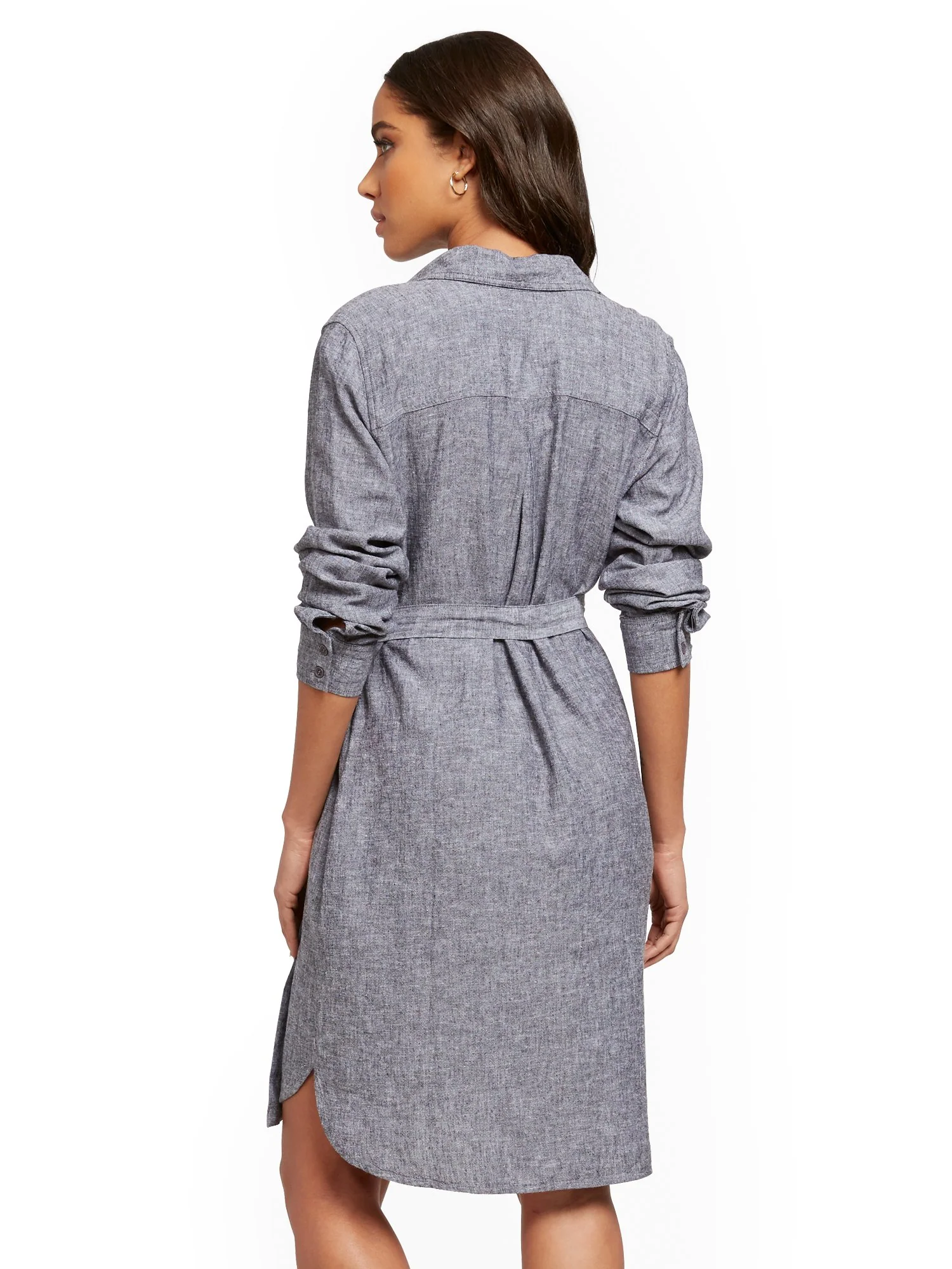 Linen Button-Front Dress - Image 3