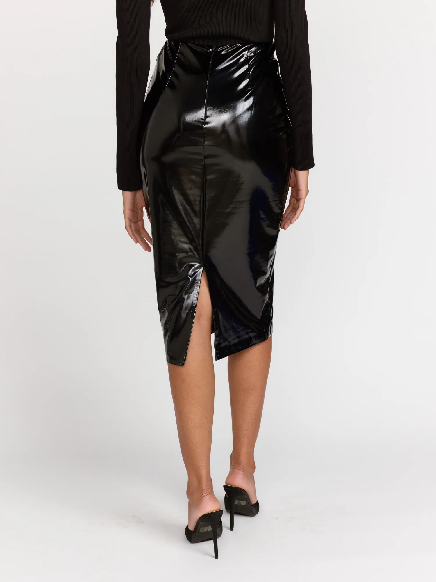 Liquid Vinyl Pencil Skirt - Do+Be - Image 4