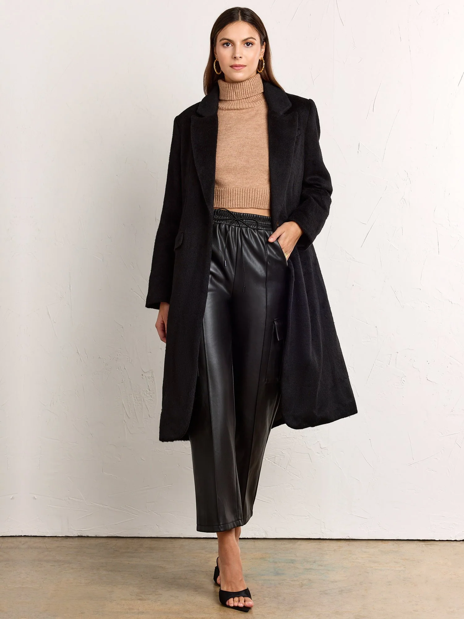 Long Brushed Coat - Crescent - Image 2