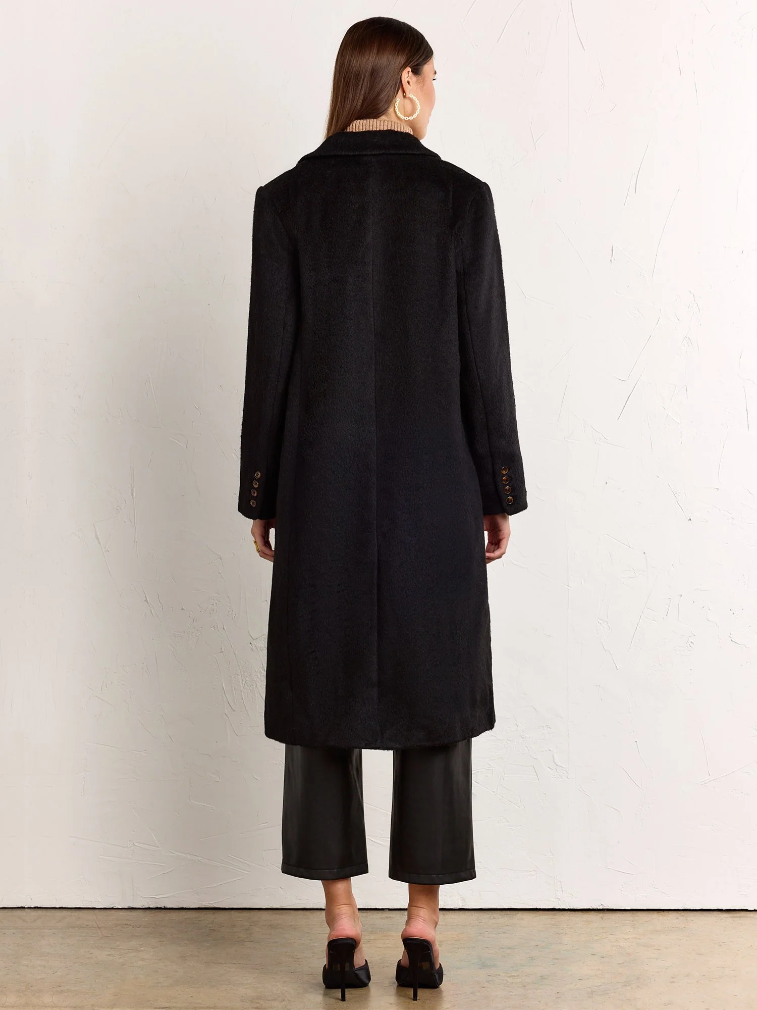 Long Brushed Coat - Crescent - Image 4