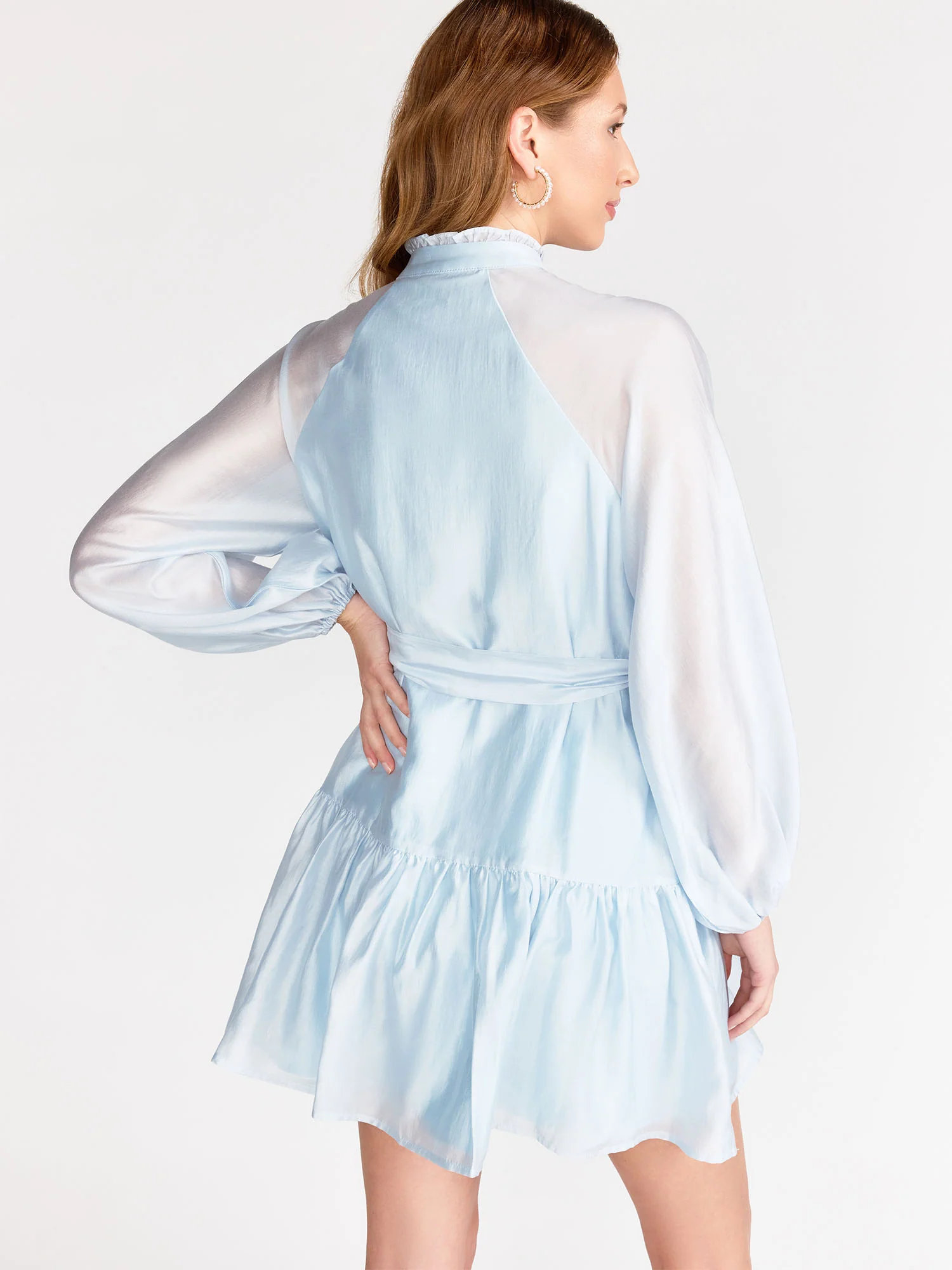 Long-Sleeve Ruffle Hem Mini Dress - Lena - Image 5