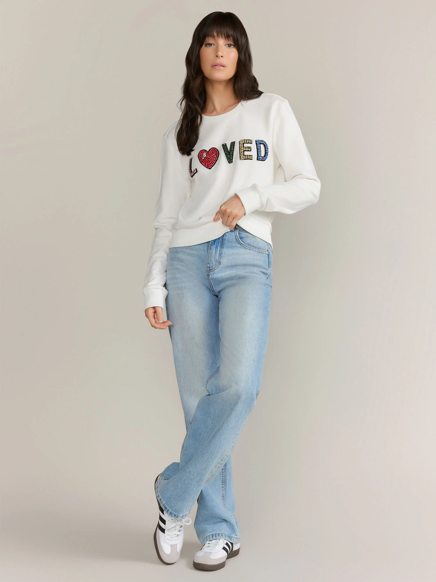 Endless Rose Long Sleeve Beaded Sweatshirt - Brands We Love - Image 2