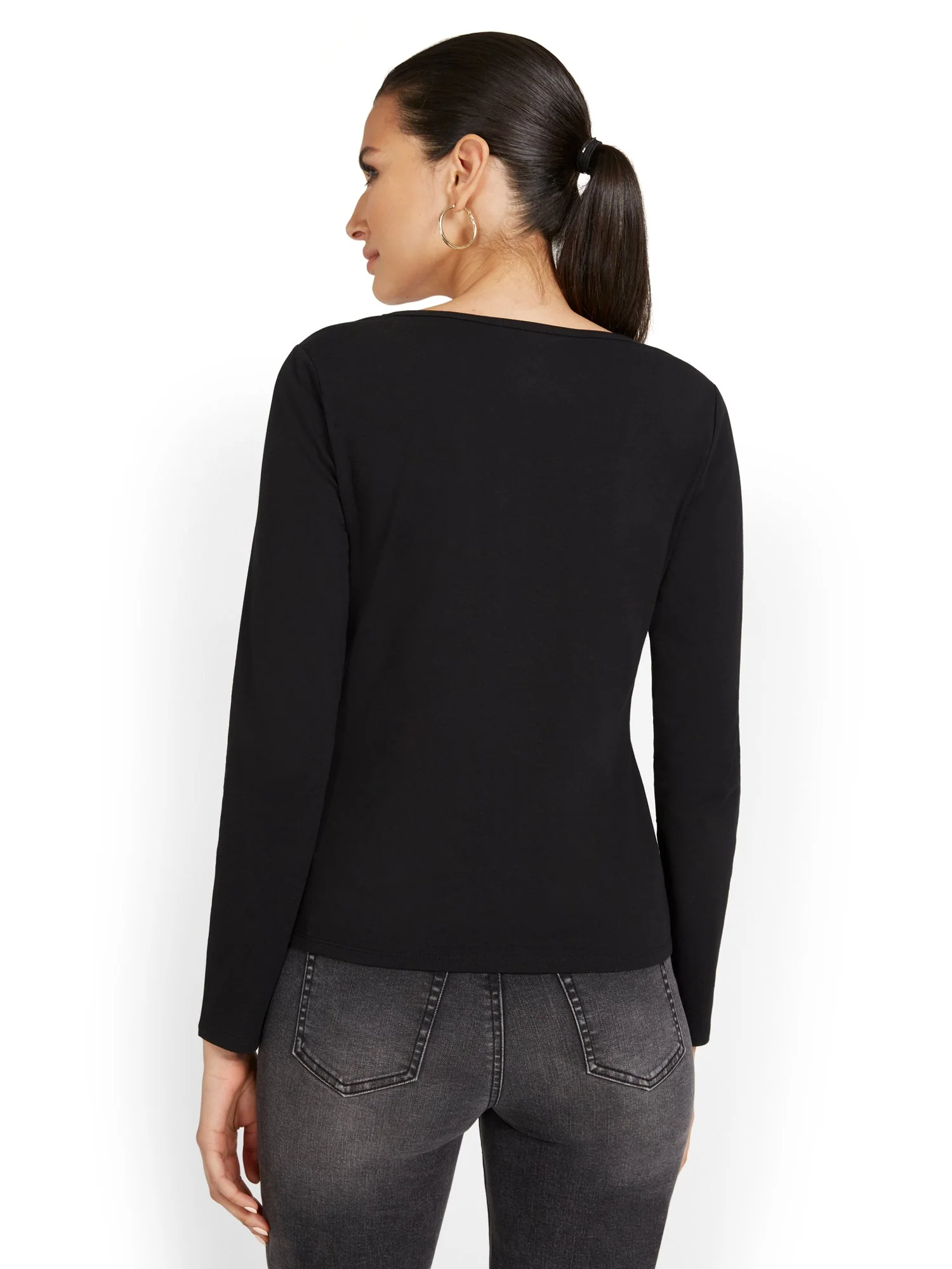 Long-Sleeve Cut-Out City Tee - Image 3