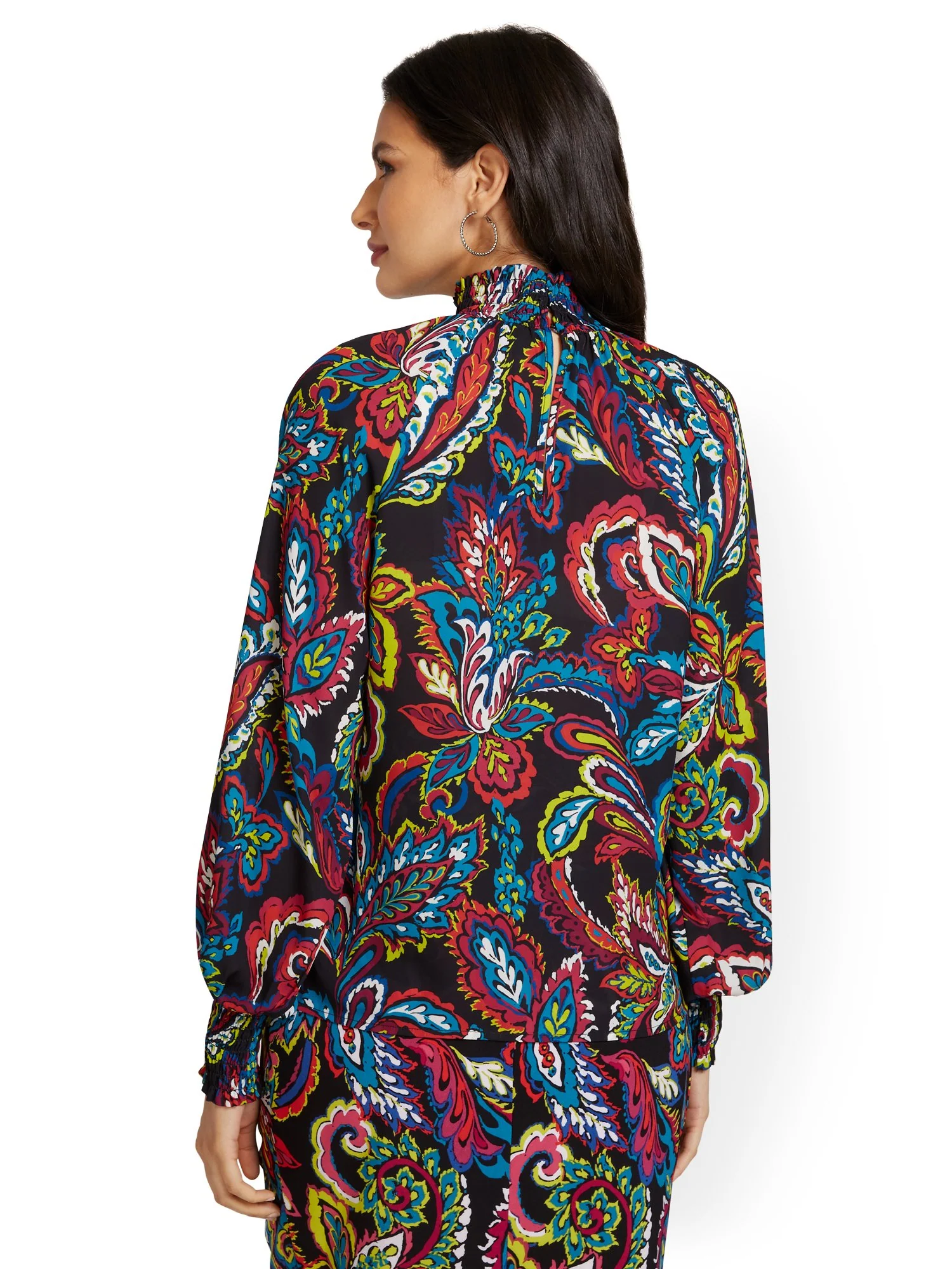 Long-Sleeve Dolman Blouse - Image 3