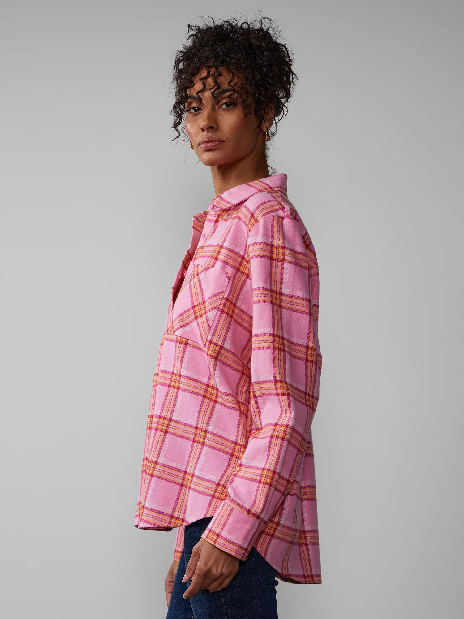Long Sleeve Plaid Shirt - Image 2