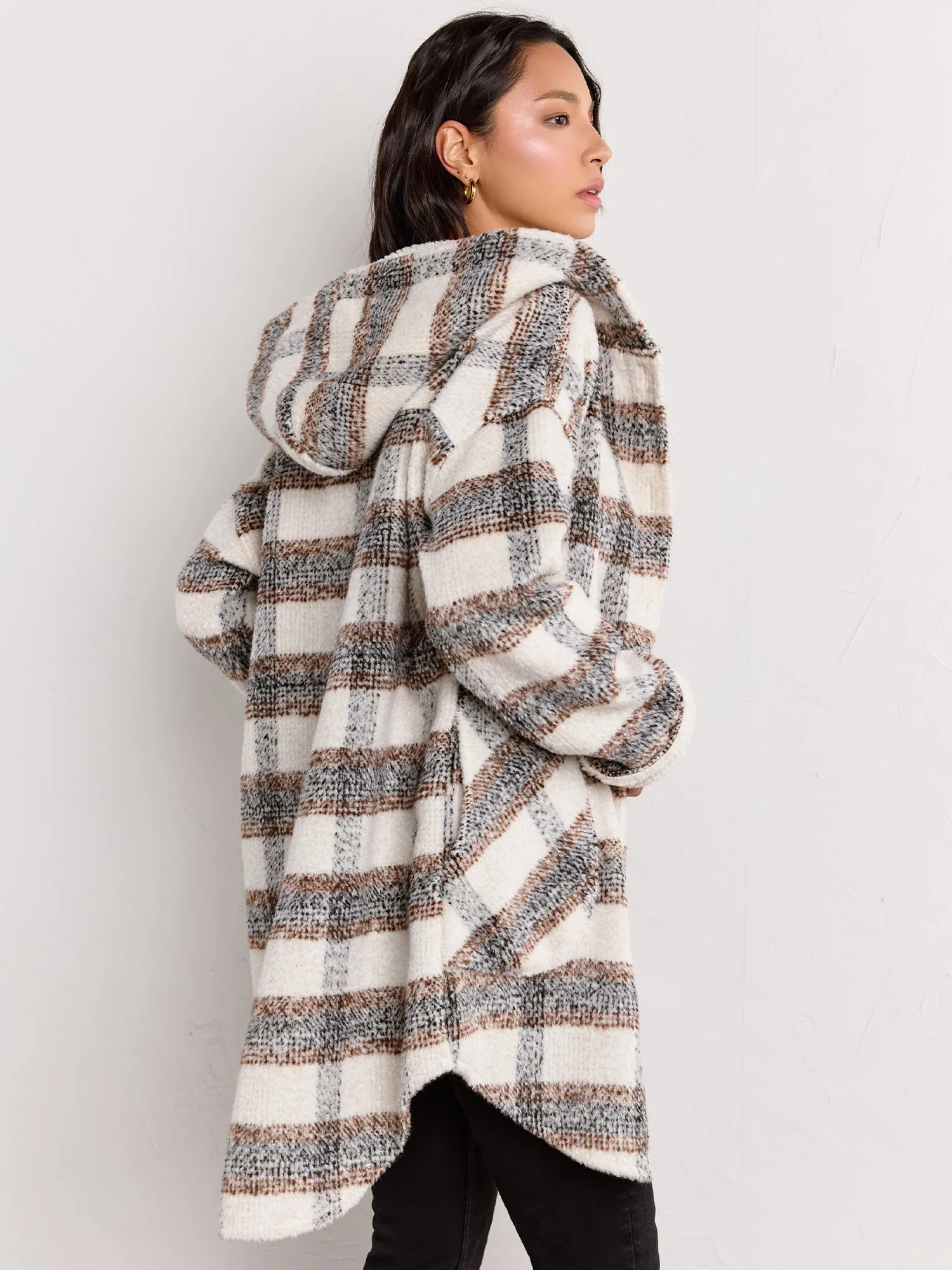 RD Style Long-Sleeve Sherpa Hood Shacket - Brands We Love - Image 5