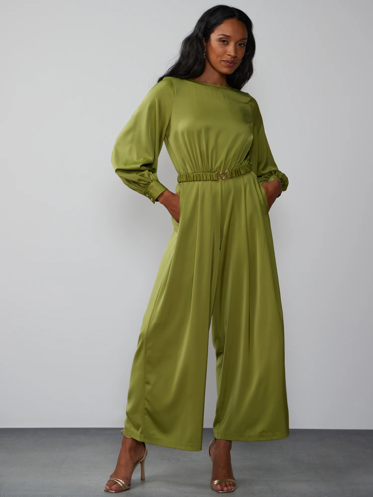 Long Sleeve Wide Leg Jumpsuit - Image 16
