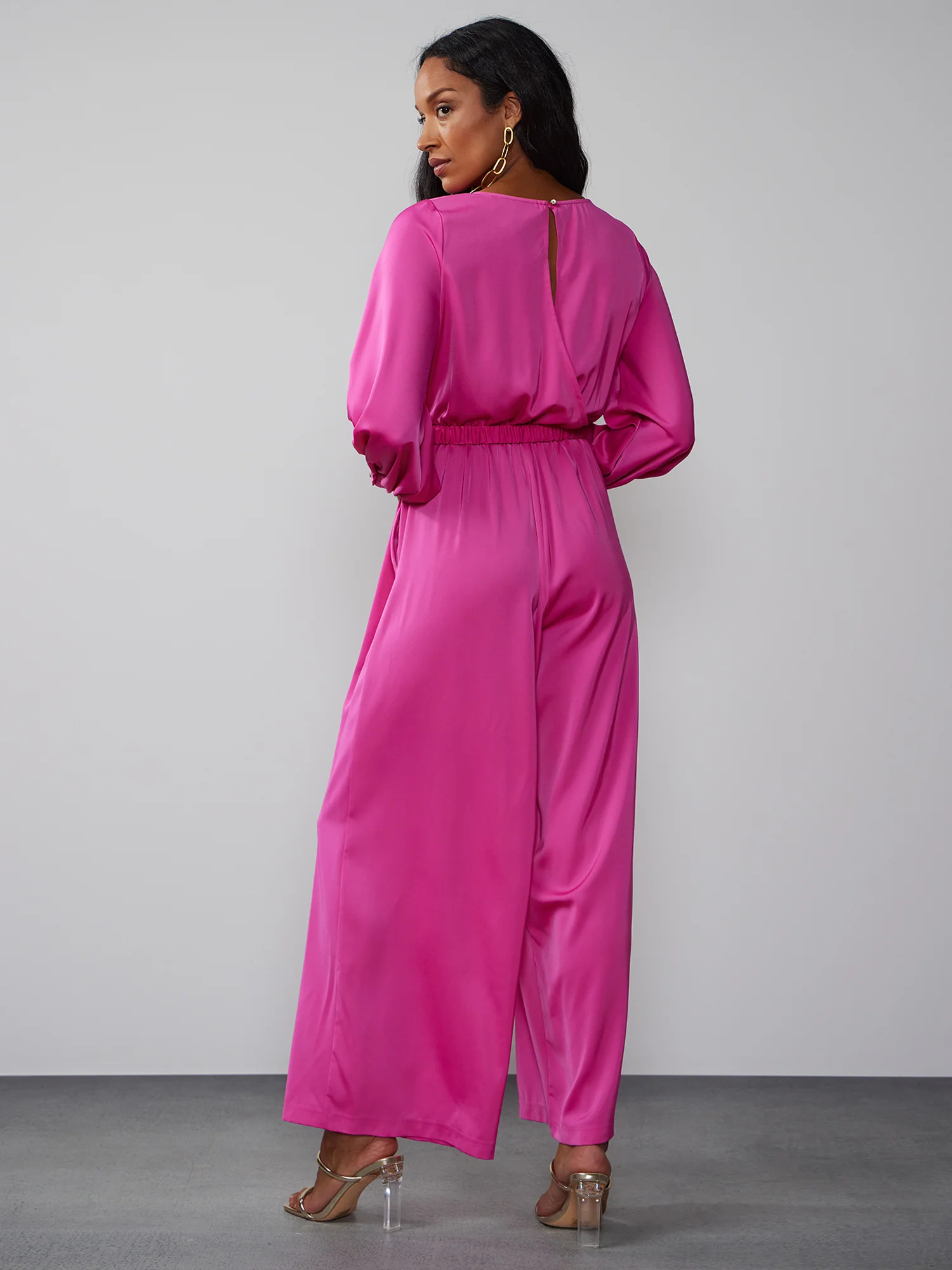 Long Sleeve Wide Leg Jumpsuit - Image 23