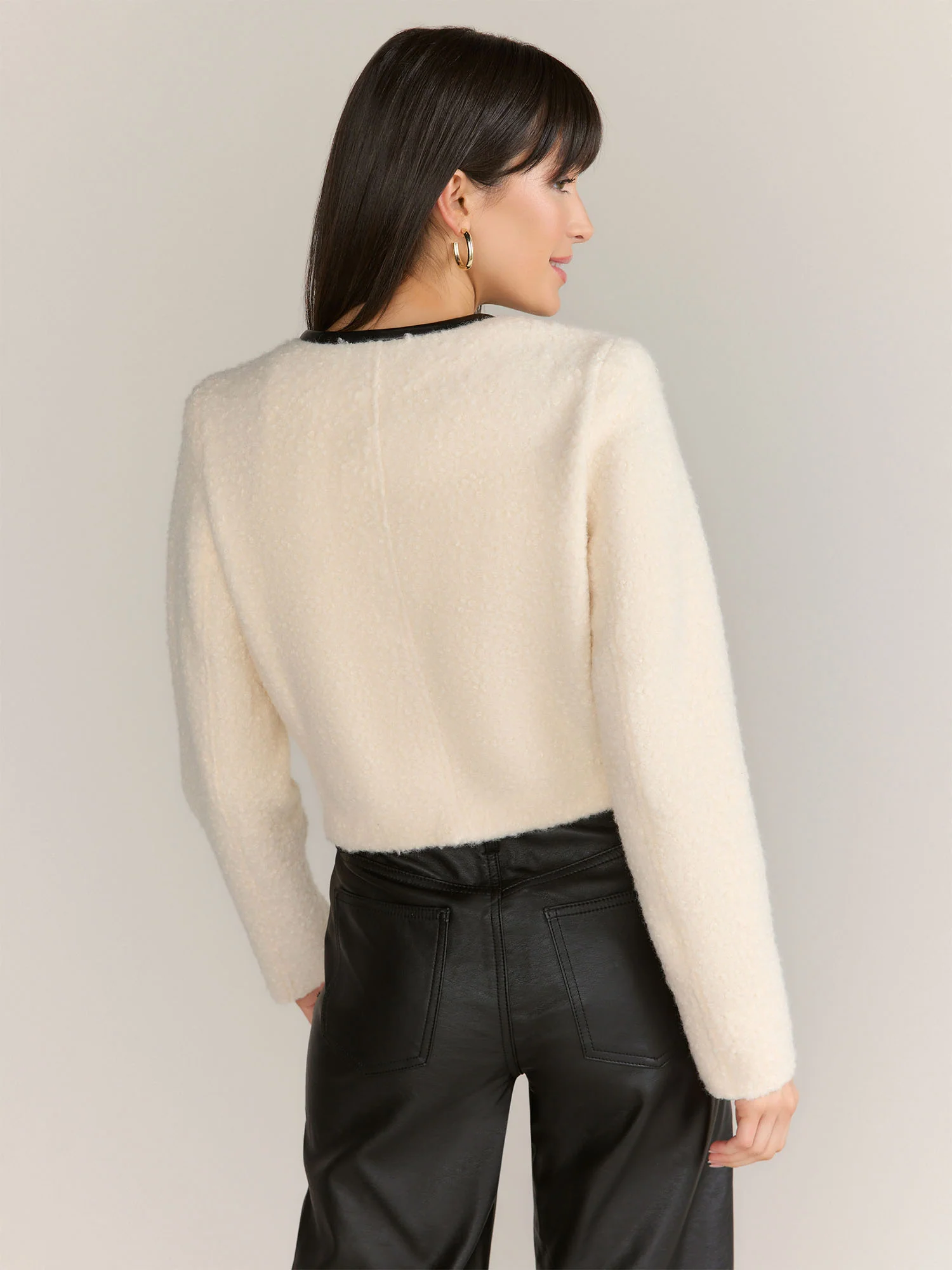 Blue Blush Long Sleeves Tweed Lady Jacket - Brands We Love - Image 4